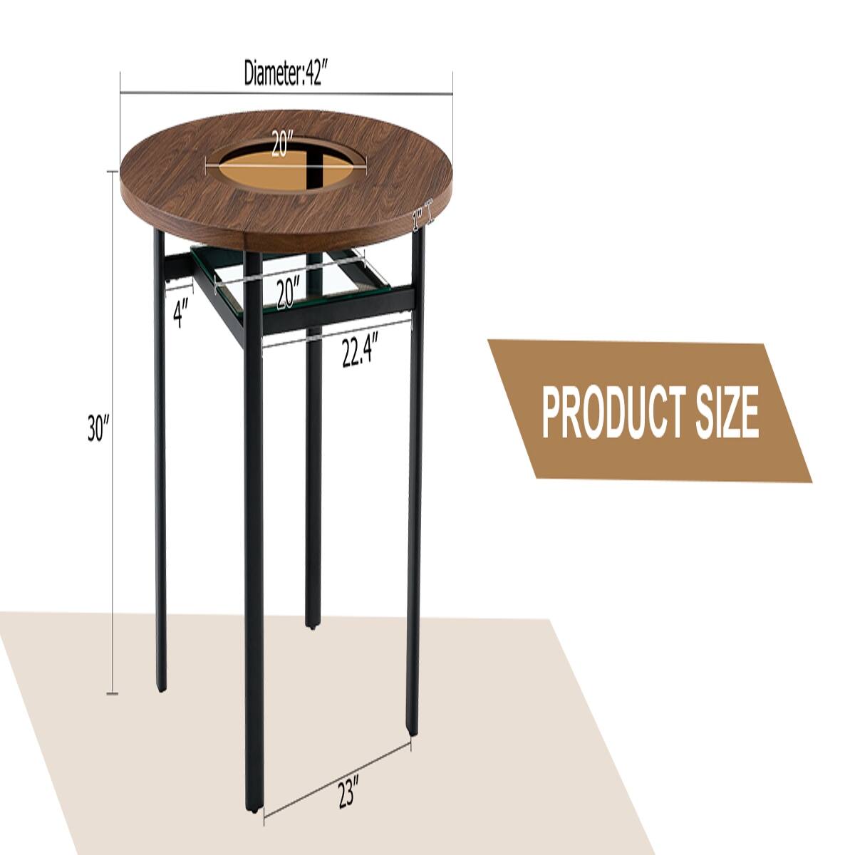 Diameter: 42"  
20"  
4"  
201 22.4"  
PRODUCT SIZE  
23"