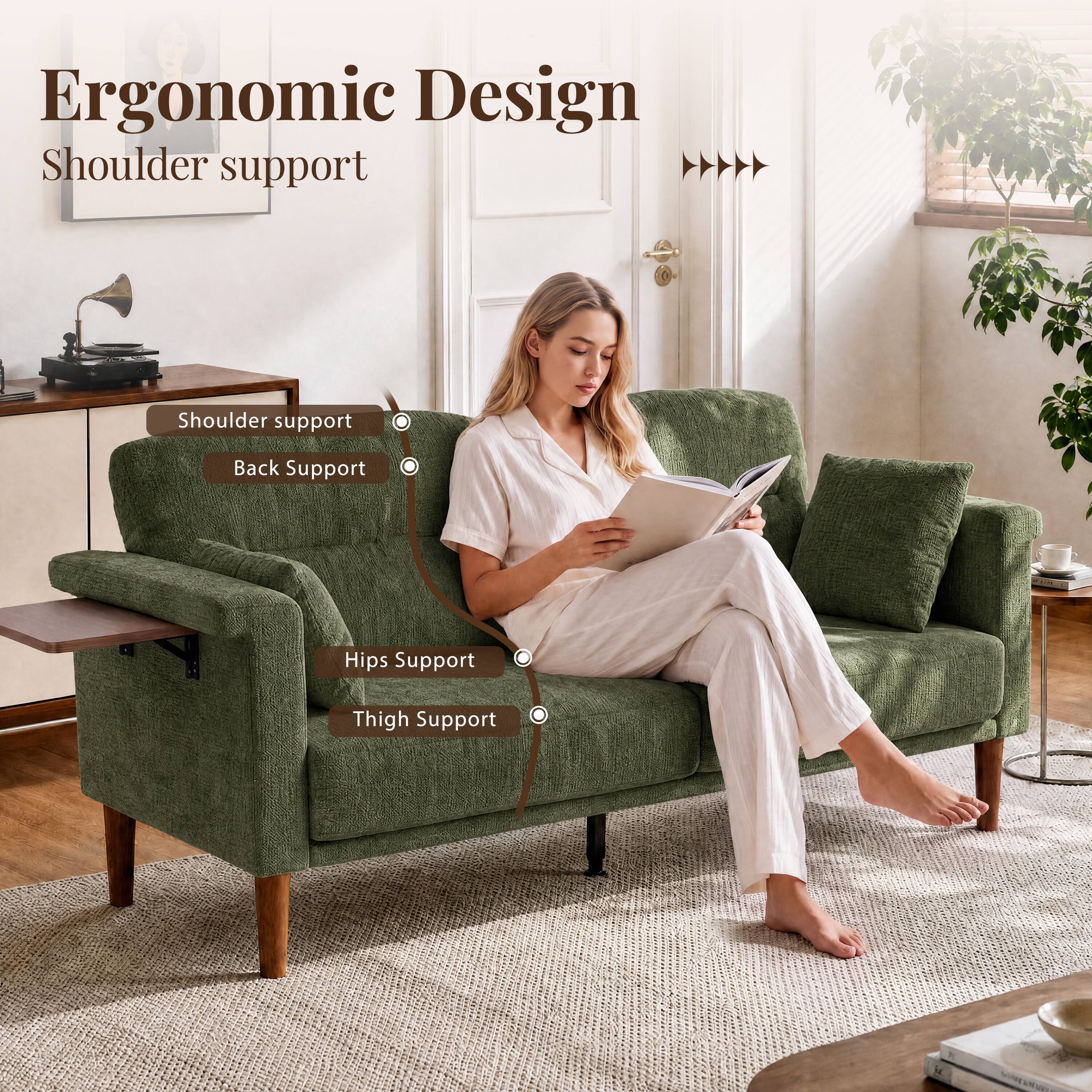 Ergonomic Design  
Shoulder support  
Shoulder support  
Back Support  
Hips Support  
Thigh Support
