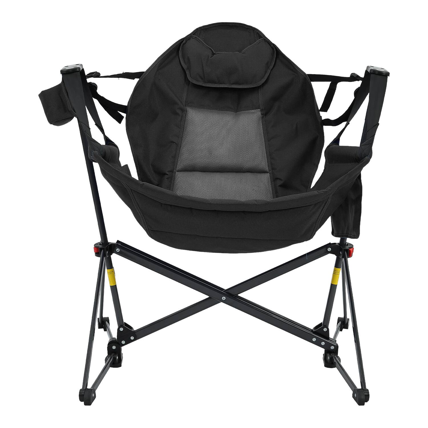 Alt View 2. Ainfox - Ainfox 2 PACK Oversized Camping Folding Chair,  Portable Heavy Duty Swing Chair Hammock - black.