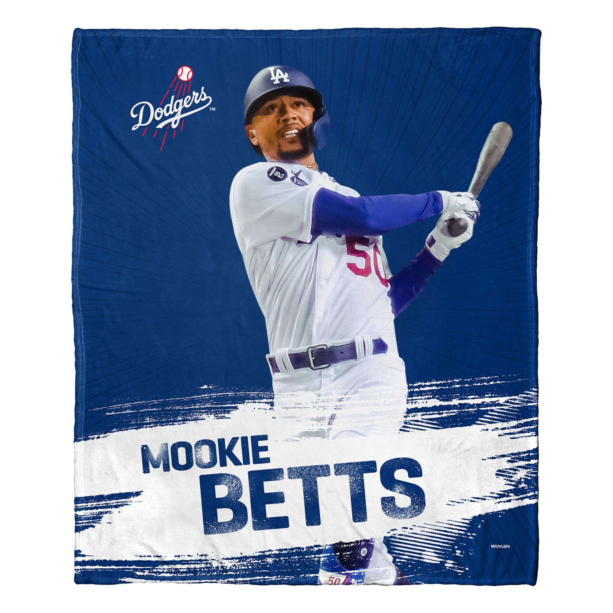 "Northwest - Mookie Betts Los Angeles Dodgers 50"" x 60"" Silk Touch Throw Blanket - Multicolor" price history on PriceWatchPro