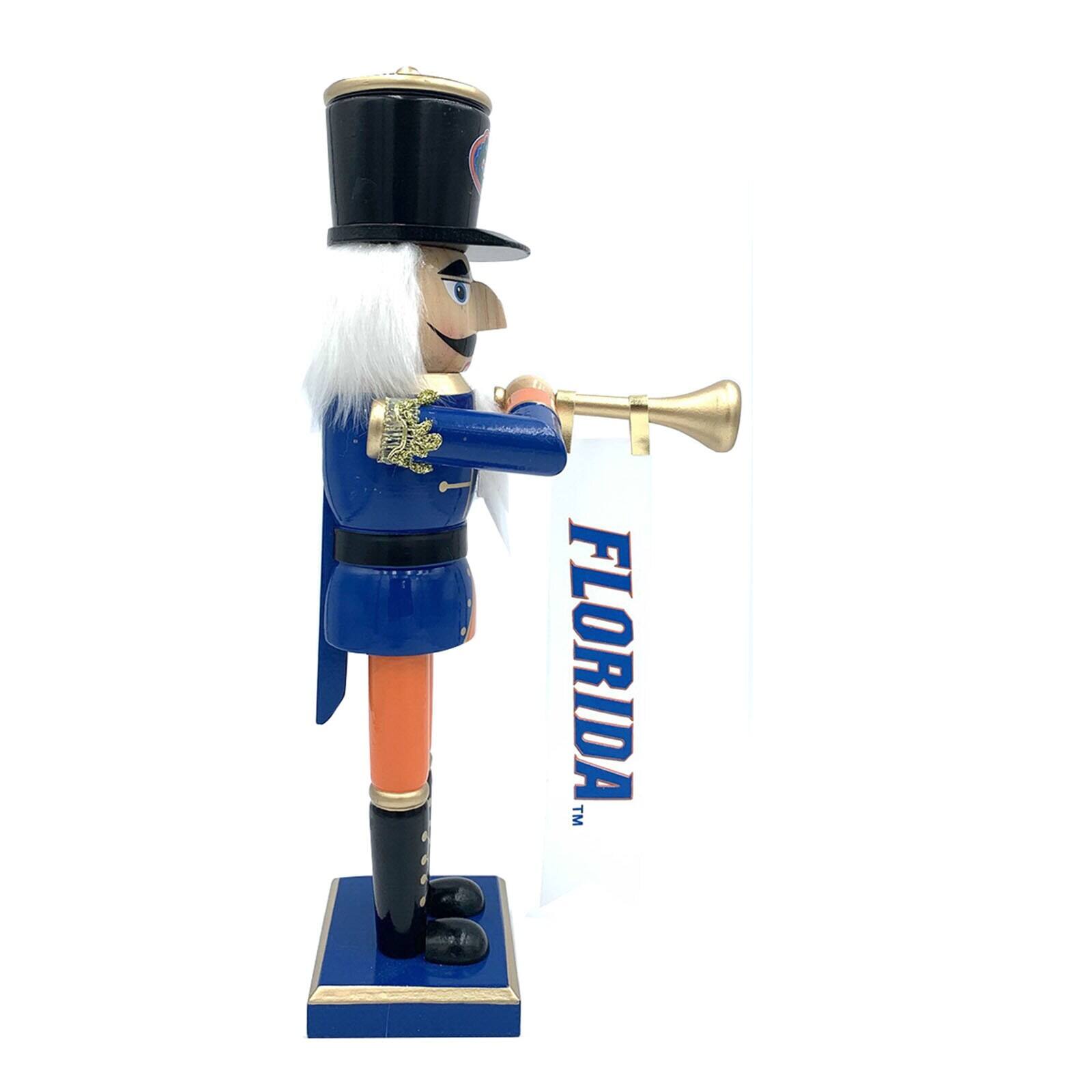 Alt View 1. Santa's Workshop - Florida Gators 14" Bugler Nutcracker - Blue.