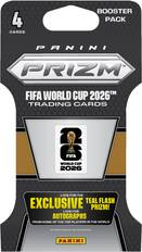 4 CARDS BOOSTER PACK PANINI TM PRIZM TM FIFA WORLD CUP 2026™ TRADING CARDS e FIFA WORLD CUP 2026 LOOK FOR THE EXCLUSIVE TEAL FLASH PRIZM! LOOK FOR AUTOGRAPHS FROM SOME OF THE TOP PLAYERS IN THE WORLD N PURCHASE NECESSARY SEE PACK FOR DETAILS PANINI