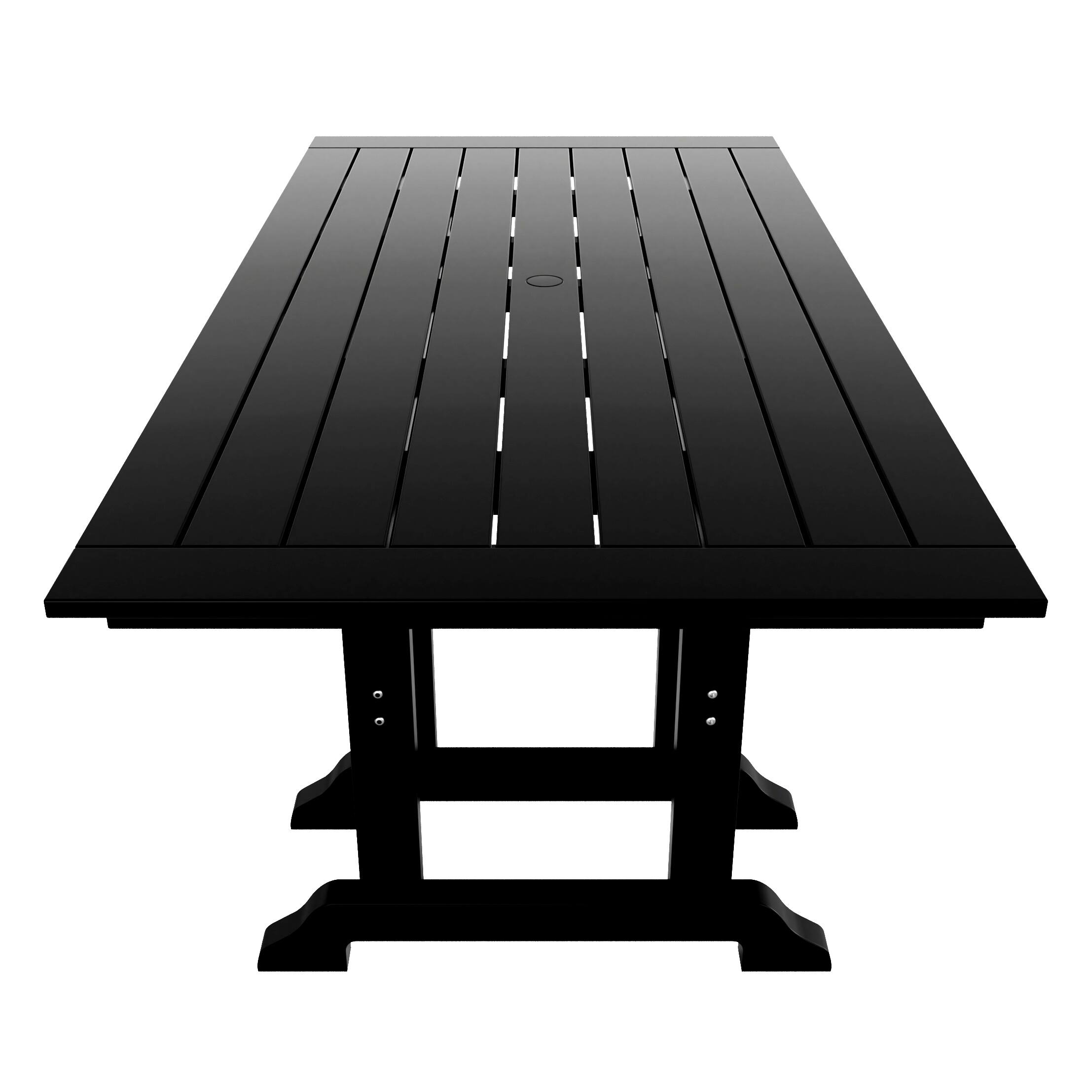 Alt View 1. WestinTrends - WestinTrends Malibu 71" Outdoor Patio Dining Table - Black.
