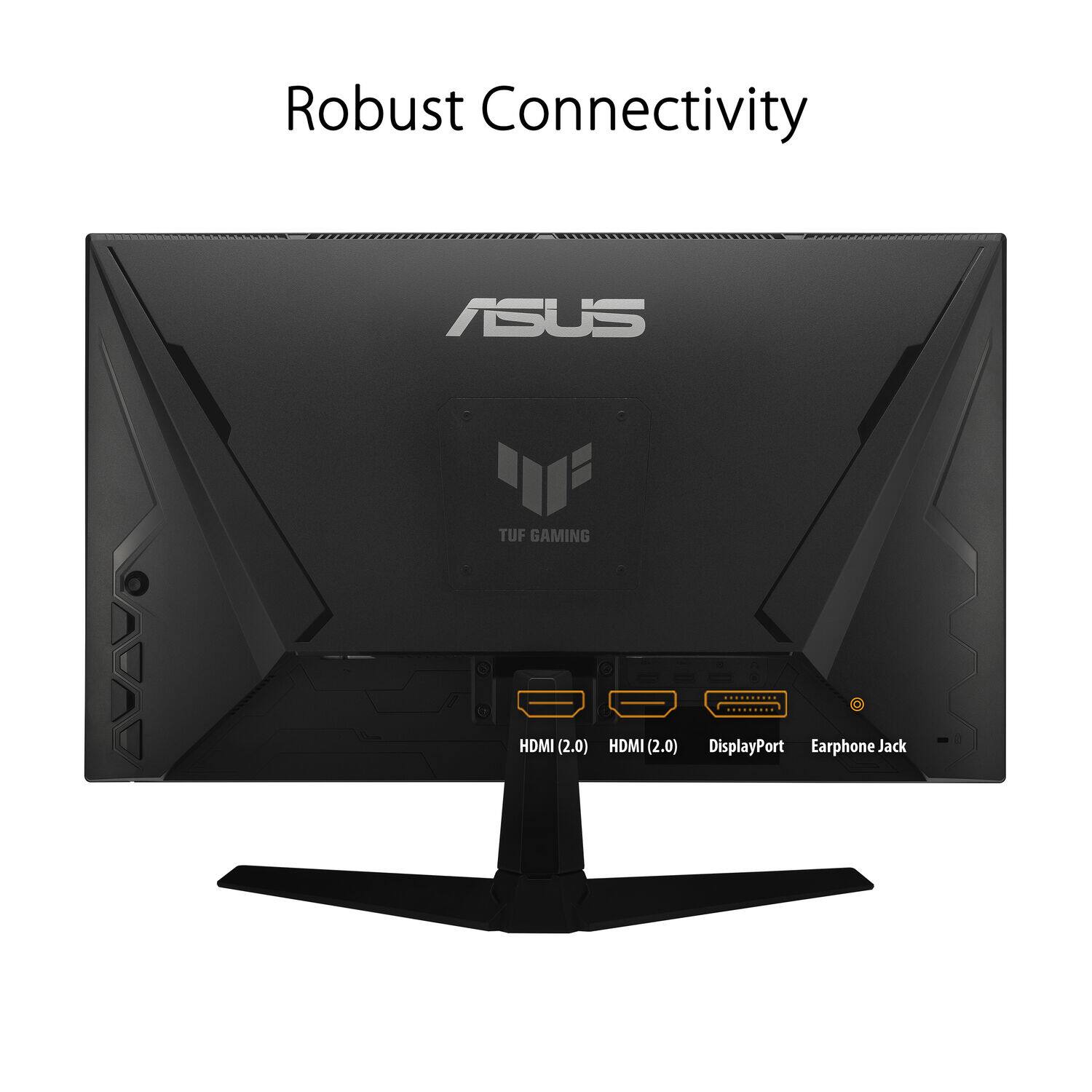 Robust Connectivity  
ASUS TUF GAMING  
HDMI (2.0)  
HDMI (2.0)  
DisplayPort  
Earphone Jack