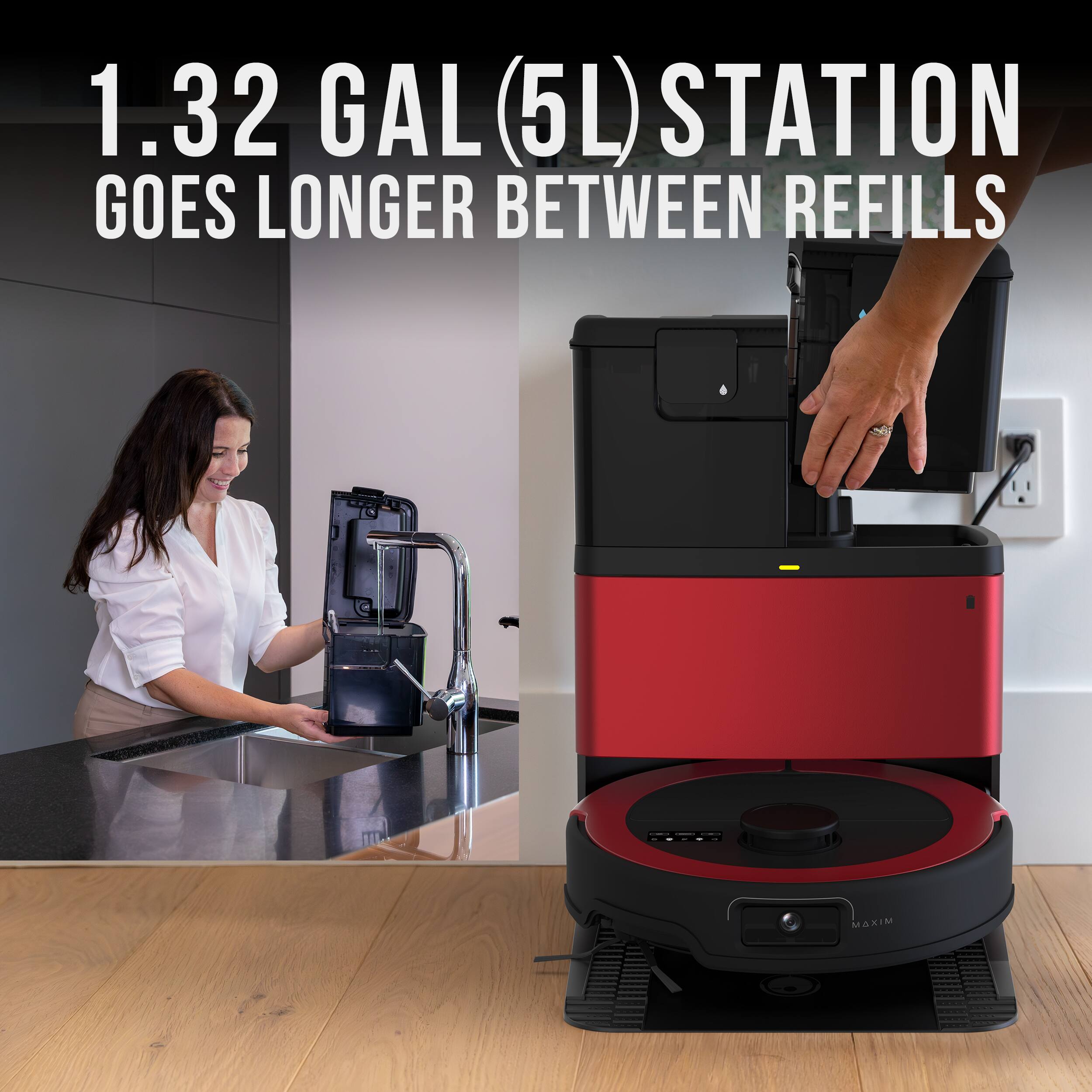 1.32 GAL (5L) STATION GOES LONGER BETWEEN REFILLS