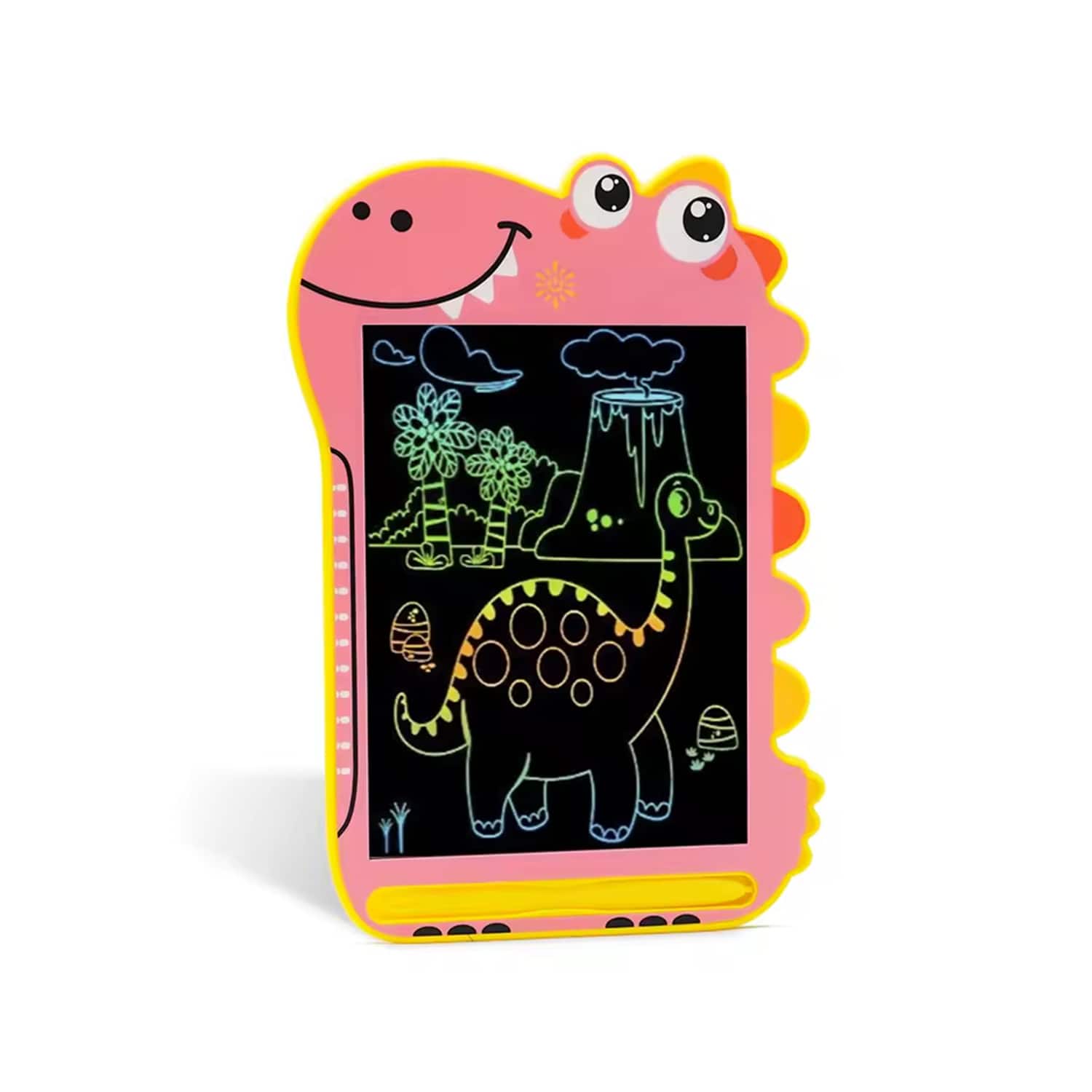 Sahara - 8.5" Kids LCD Writing Notepad – Dinosaur Drawing Pad with Color Display | Eye Protection Screen | One-Click Erase - Pink