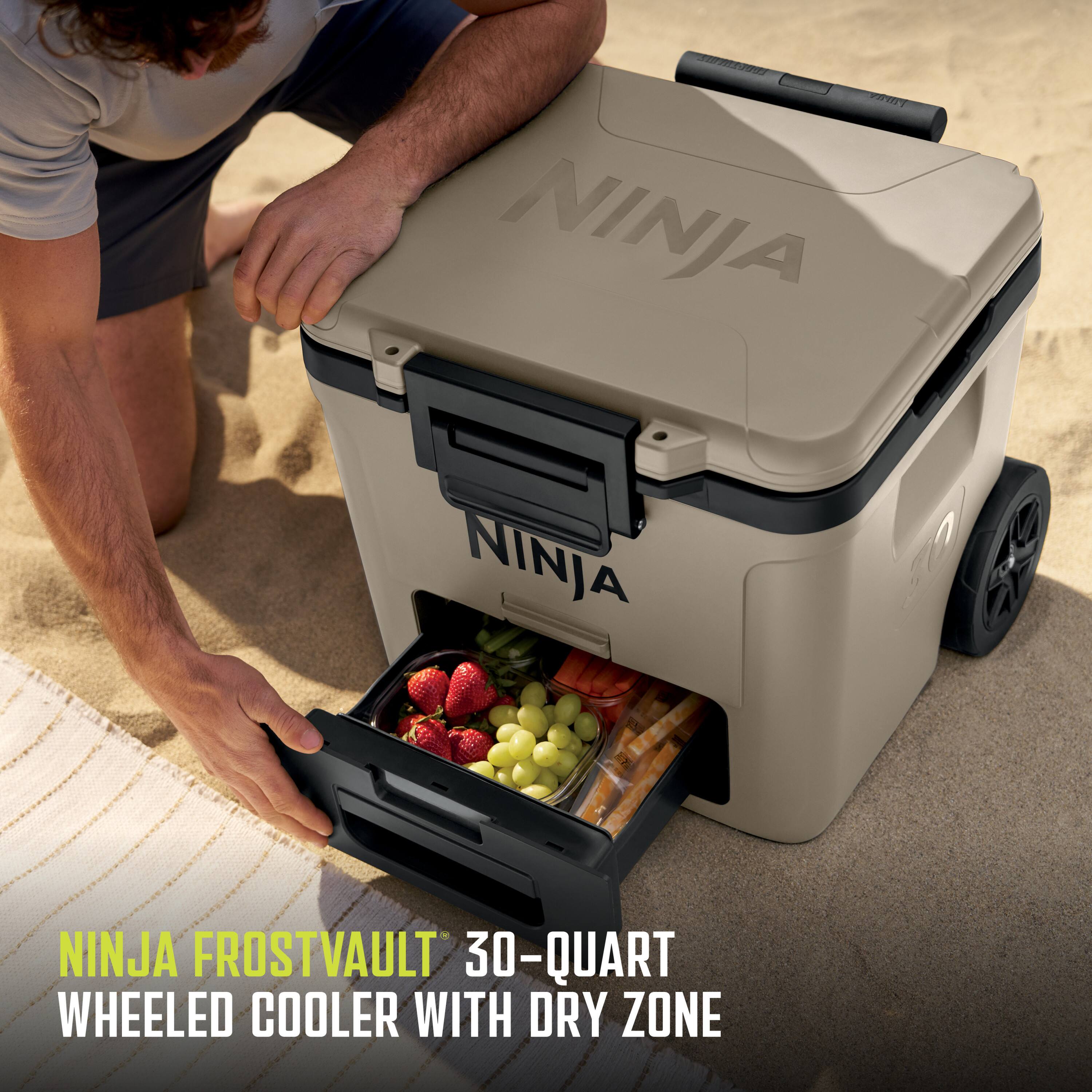 NINJA FROSTVAULT 30-QUART WHEELED COOLER WITH DRY ZONE