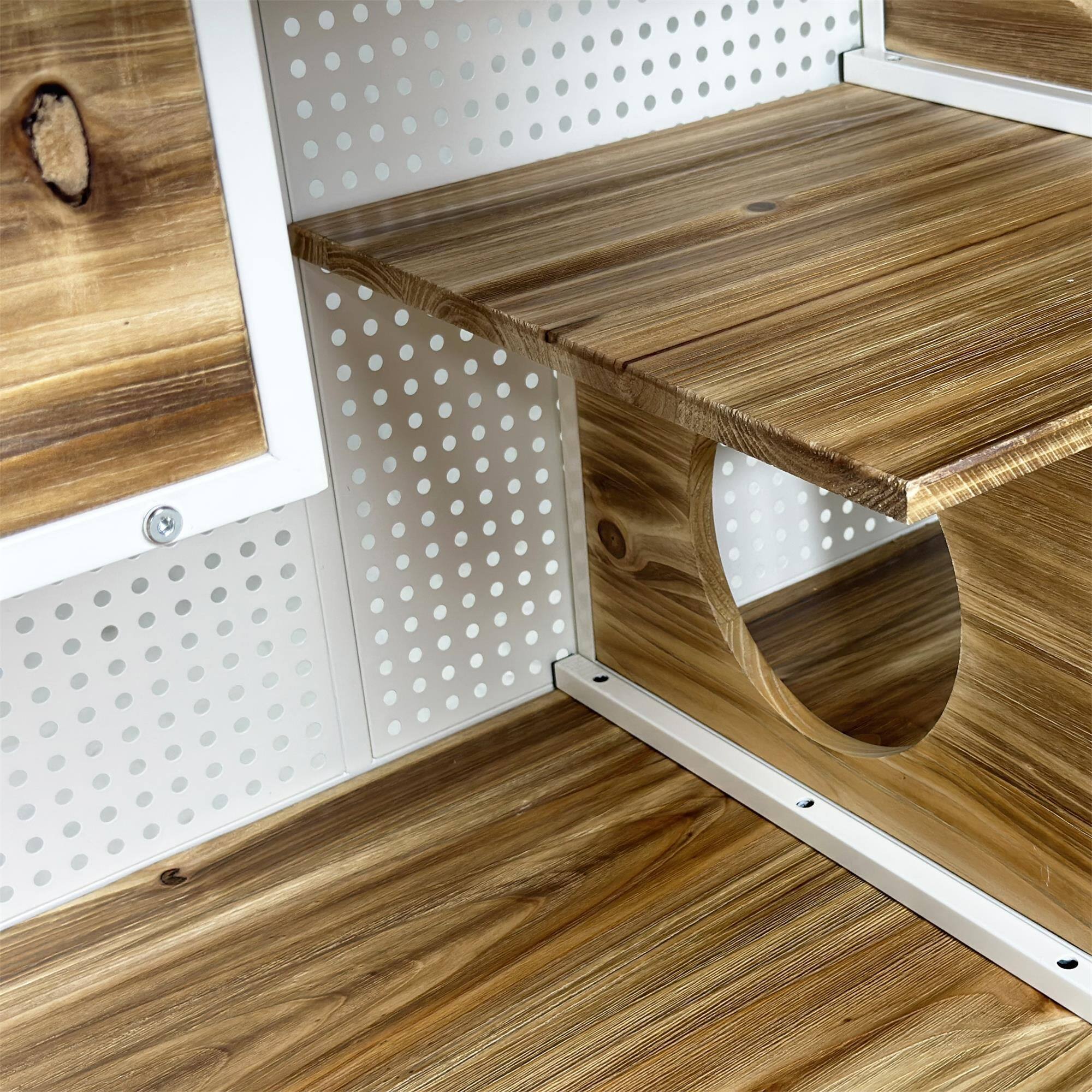 Alt View 1. Pefilos - 55" Cat House for Indoor Cats with Tempered Glass, Transparent Cat Playpen Cat Condo for Large Cats.