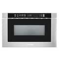 COSMO - COS-12MWDSS-NH 24 in. Haven Collection 1.2 cu. ft. Built-in Microwave Drawer, Touch Controls, Defrosting Rack - Stainless Steel
