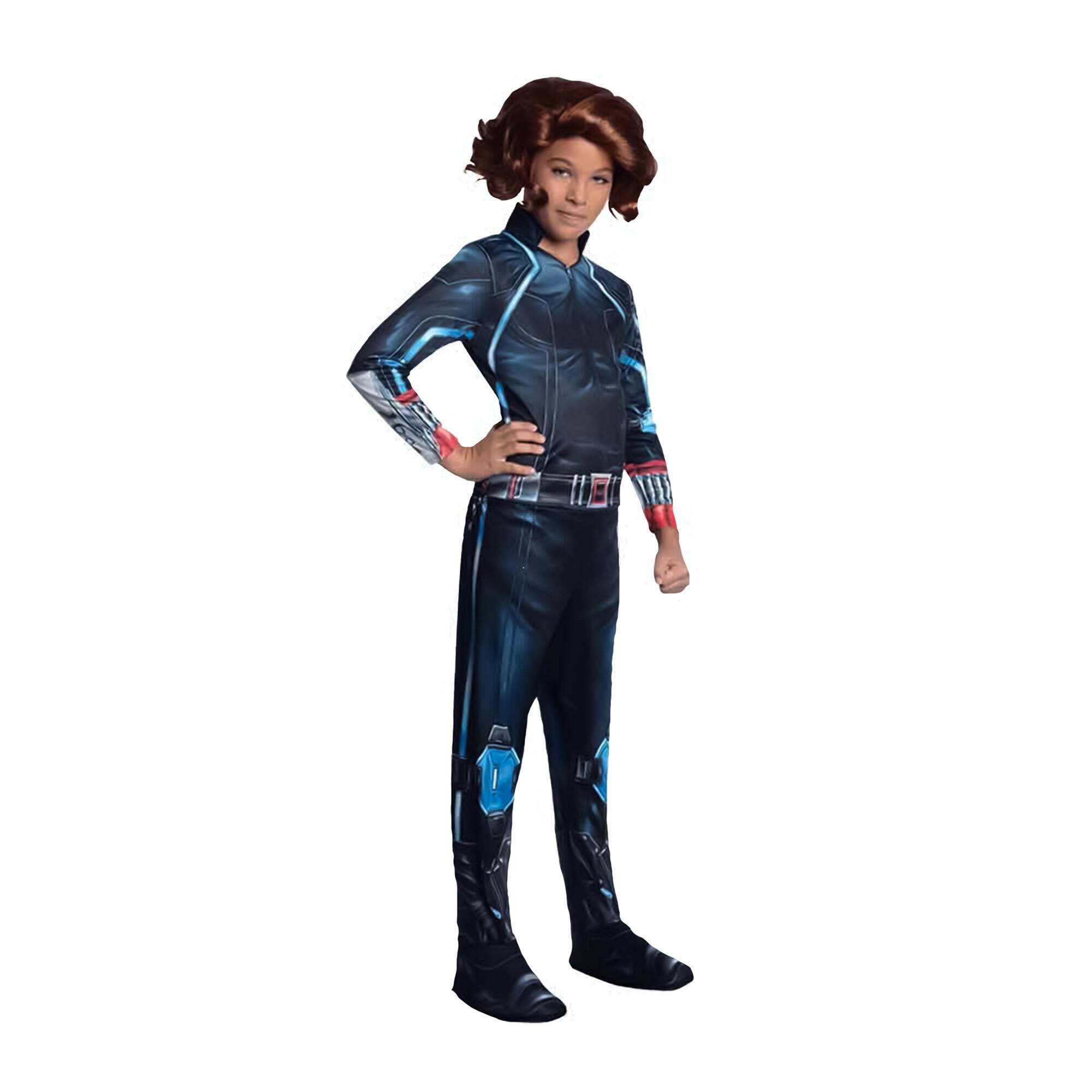 Alt View 1. Rubies - Avengers Age of Ultron Girl's Black Widow Halloween Costume Size Large 12-14 - Blue.
