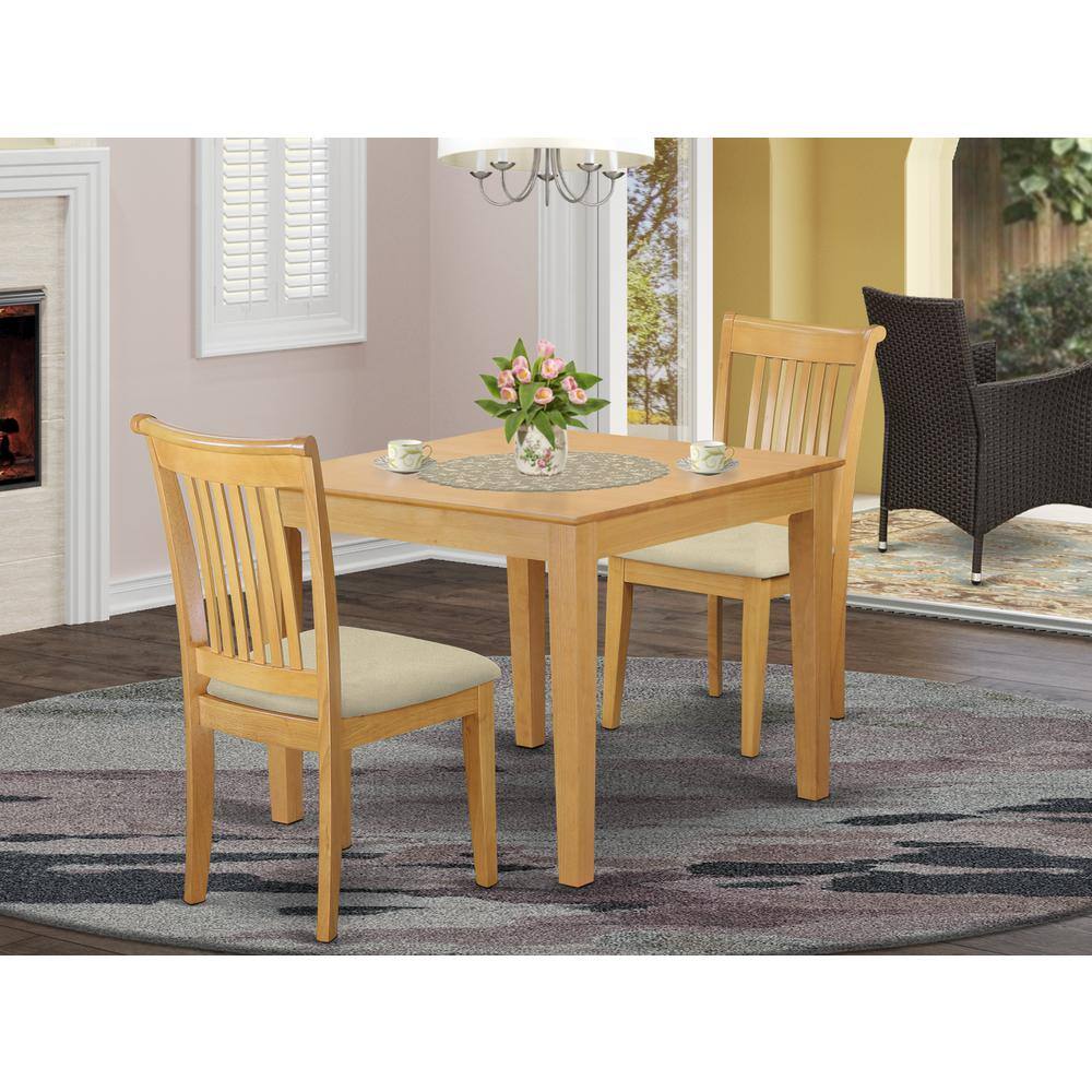 Left. East West Furniture - Dining Room Set Oak - Brown.