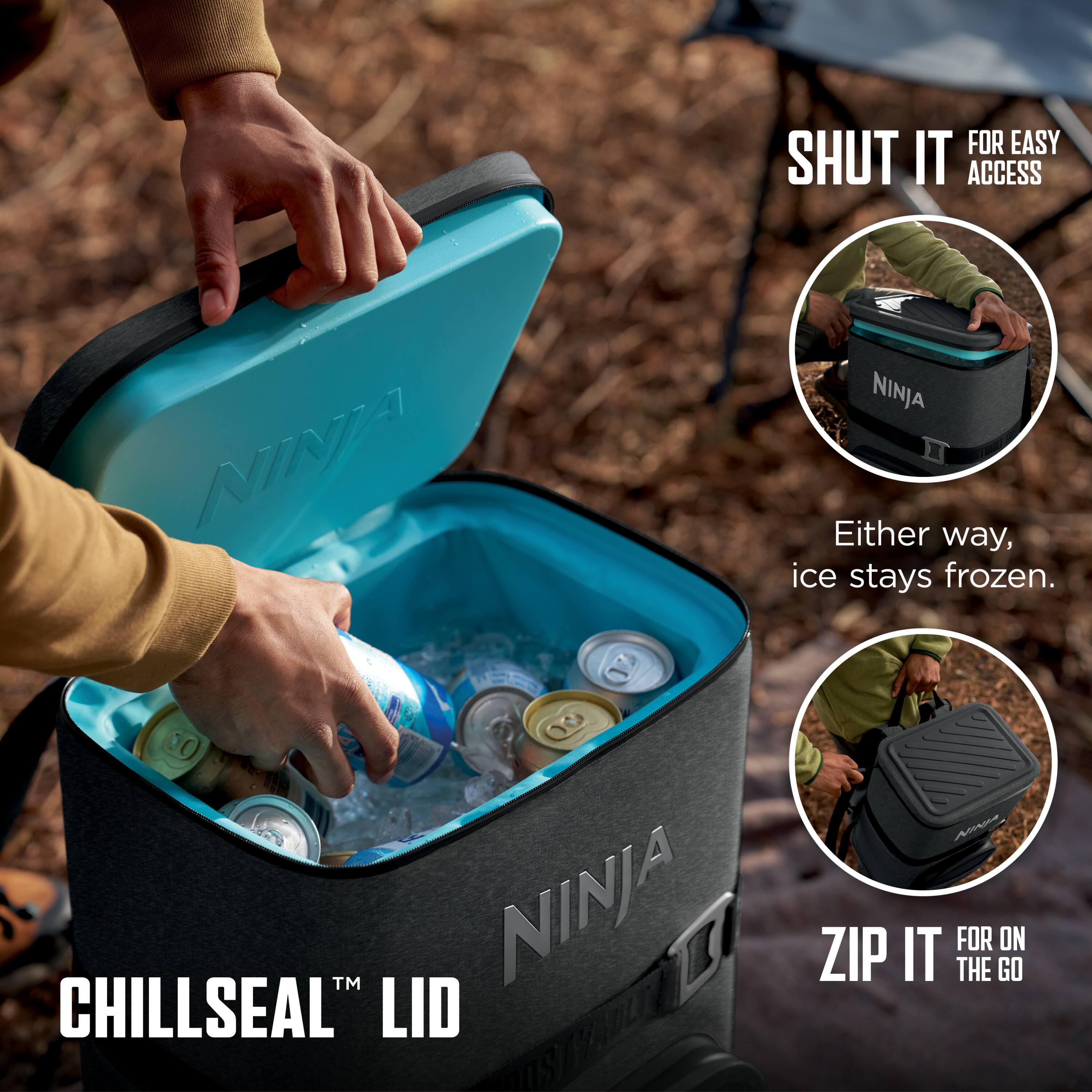 Ninja Outdoor FrostVault Go 24 Can Soft Cooler with Cold Dry Zone