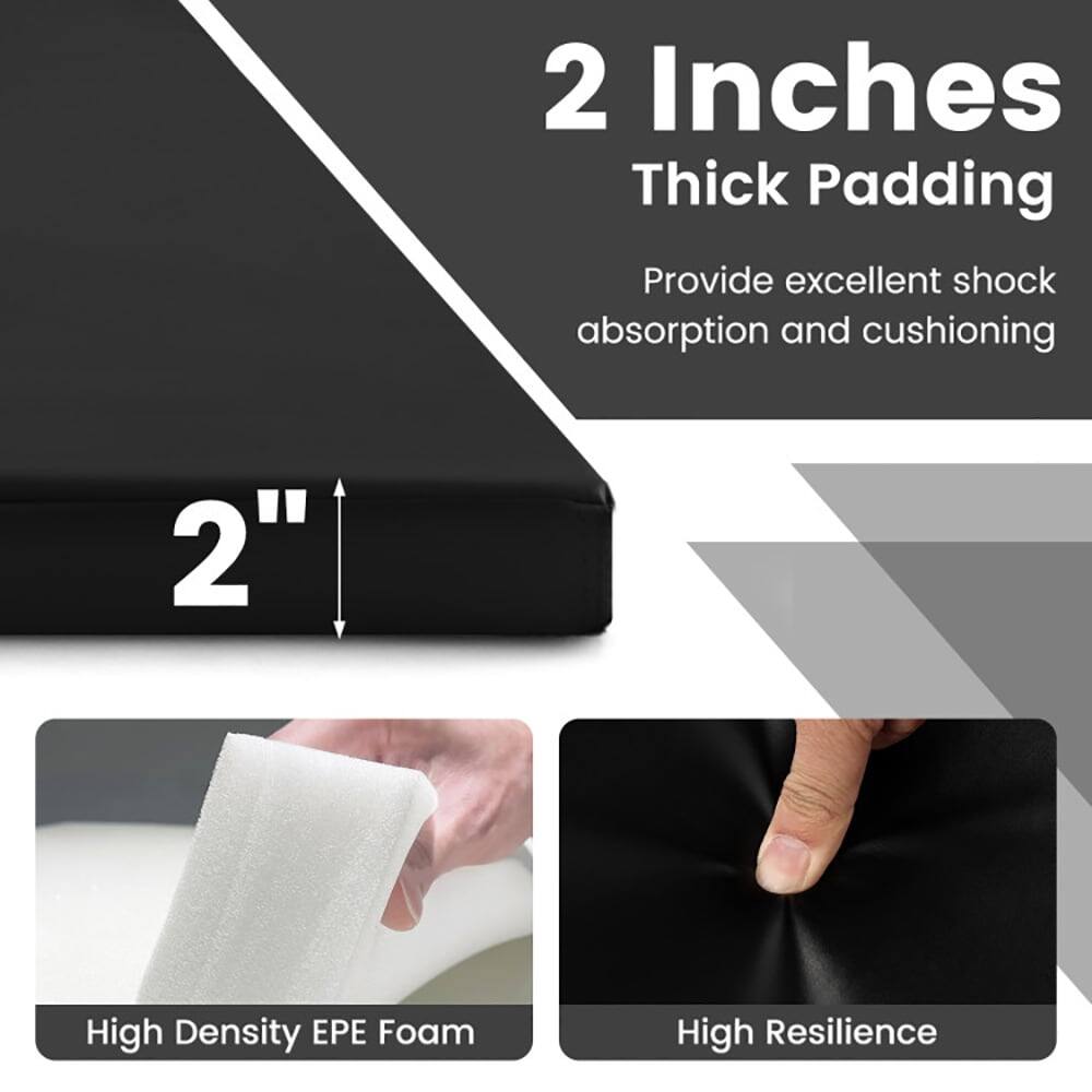 2 Inches Thick Padding  
Provide excellent shock absorption and cushioning  

2" High Density EPE Foam  
High Resilience