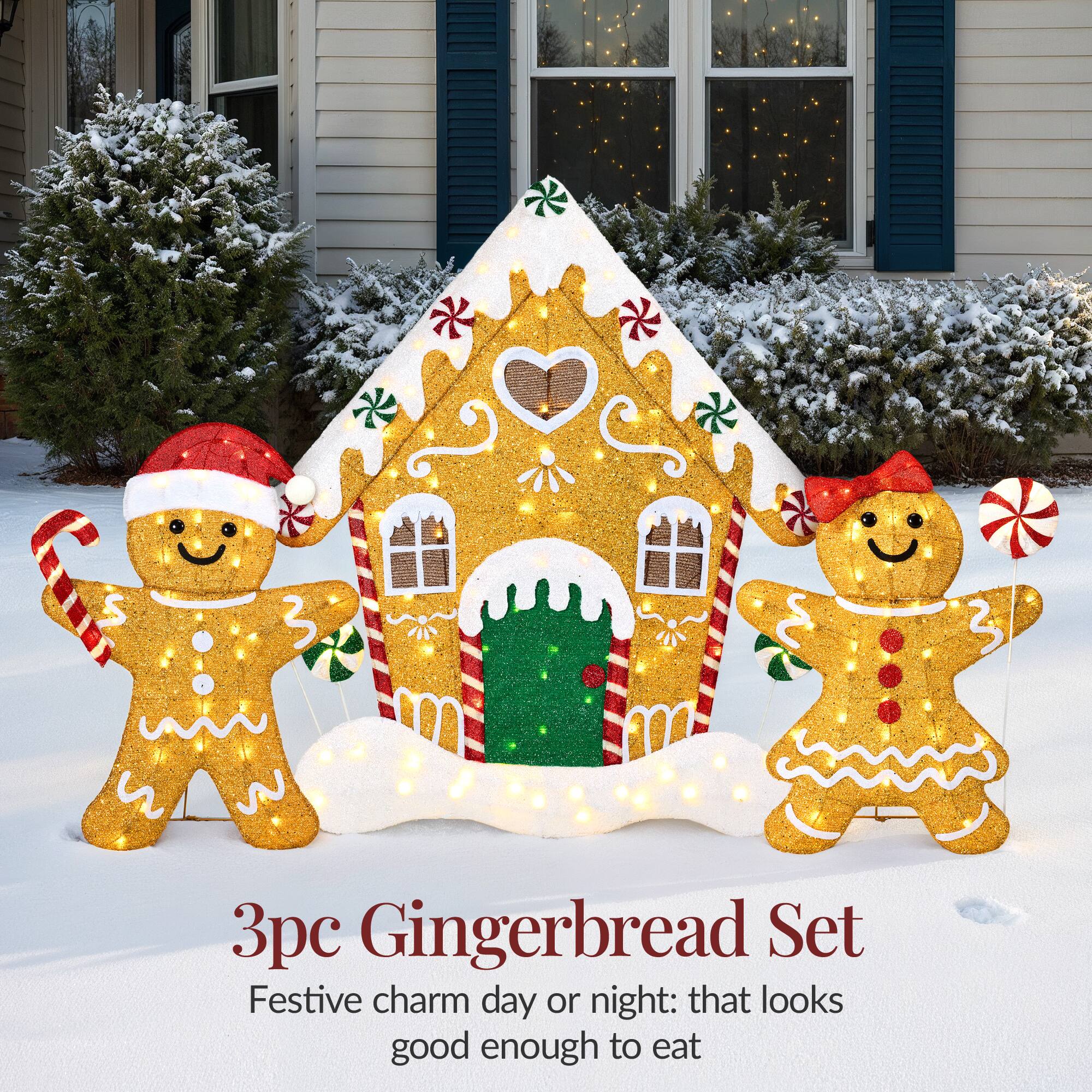 3pc Gingerbread Set  
Festive charm day or night: that looks good enough to eat