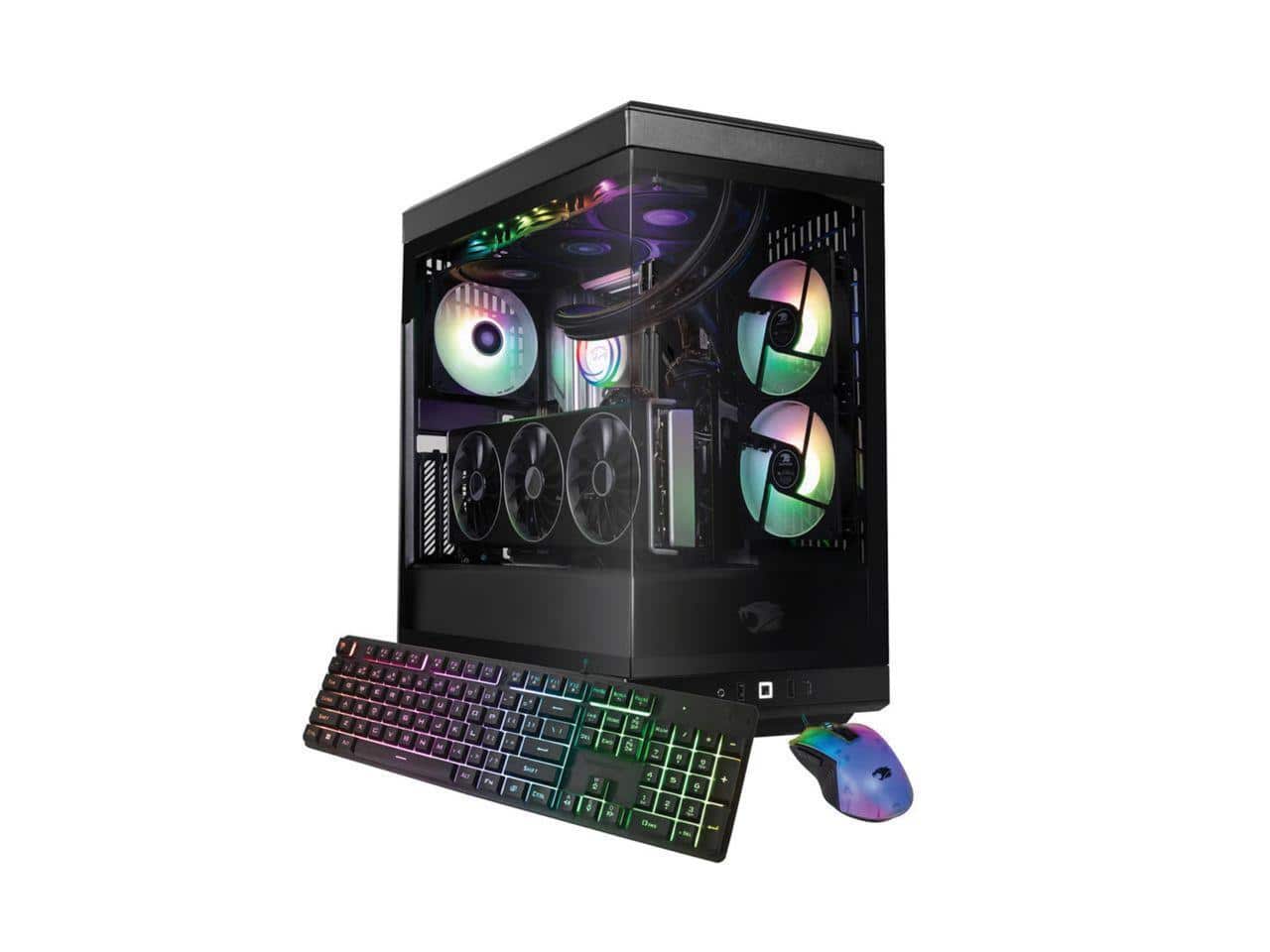 iBUYPOWER - Y40 Gaming Desktop PC -Intel Core Ultra 7 270K Plus,NVIDIA GeForce RTX 5080 16GB,32GB DDR5 RAM,1TB SSD - Black