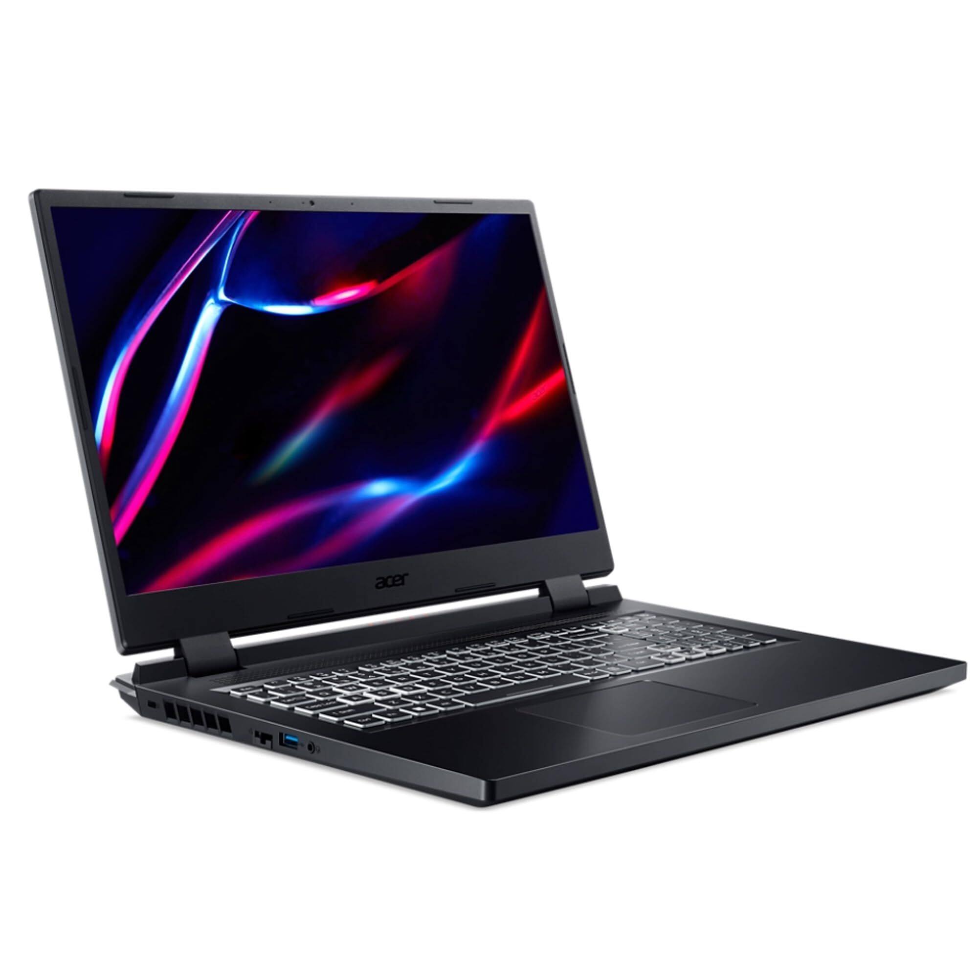 Angle. Acer - Nitro 5 - 17.3" Gaming Laptop Intel Core i5-12450H 2GHz 16GB 512GB SSD W11H - Black.