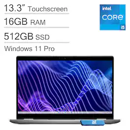 Dell - Latitude 3340 13.3 FHD 2-in-1 Touchscreen Laptop - Intel Core i5 with 16GB Memory - 512GB SSD - Backlit - Windows 11 Pro - Gray