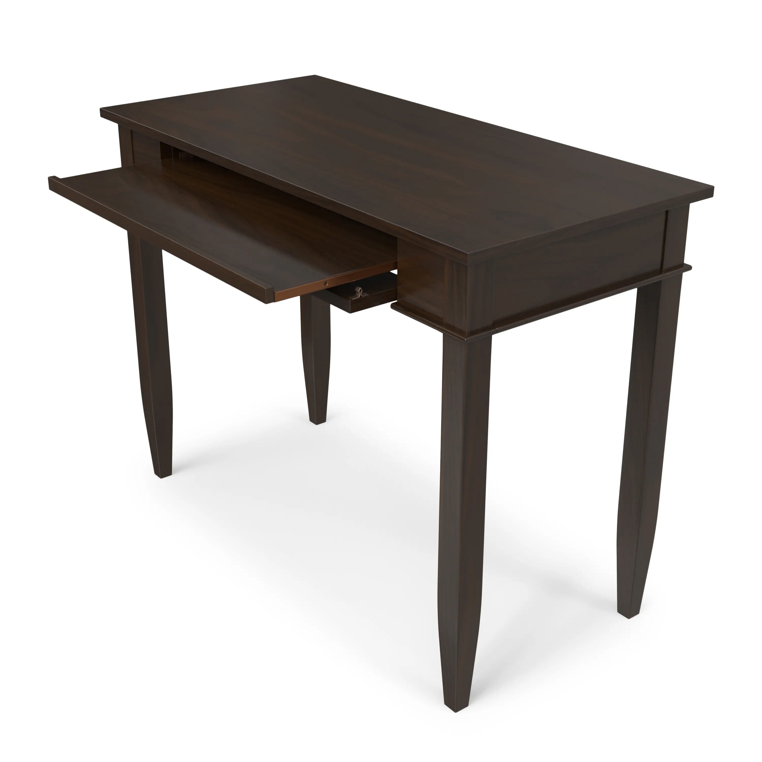 Alt View 6. Simpli Home - Lowry 72 inch Wide Solid Wood Large Desk in Oak - Oak.