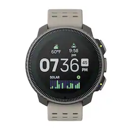 SUUNTO - Vertical: Adventure GPS Watch, Large Screen, Offline Maps, Solar Charging - Titanium/Sand - display alongside free global - (2023)