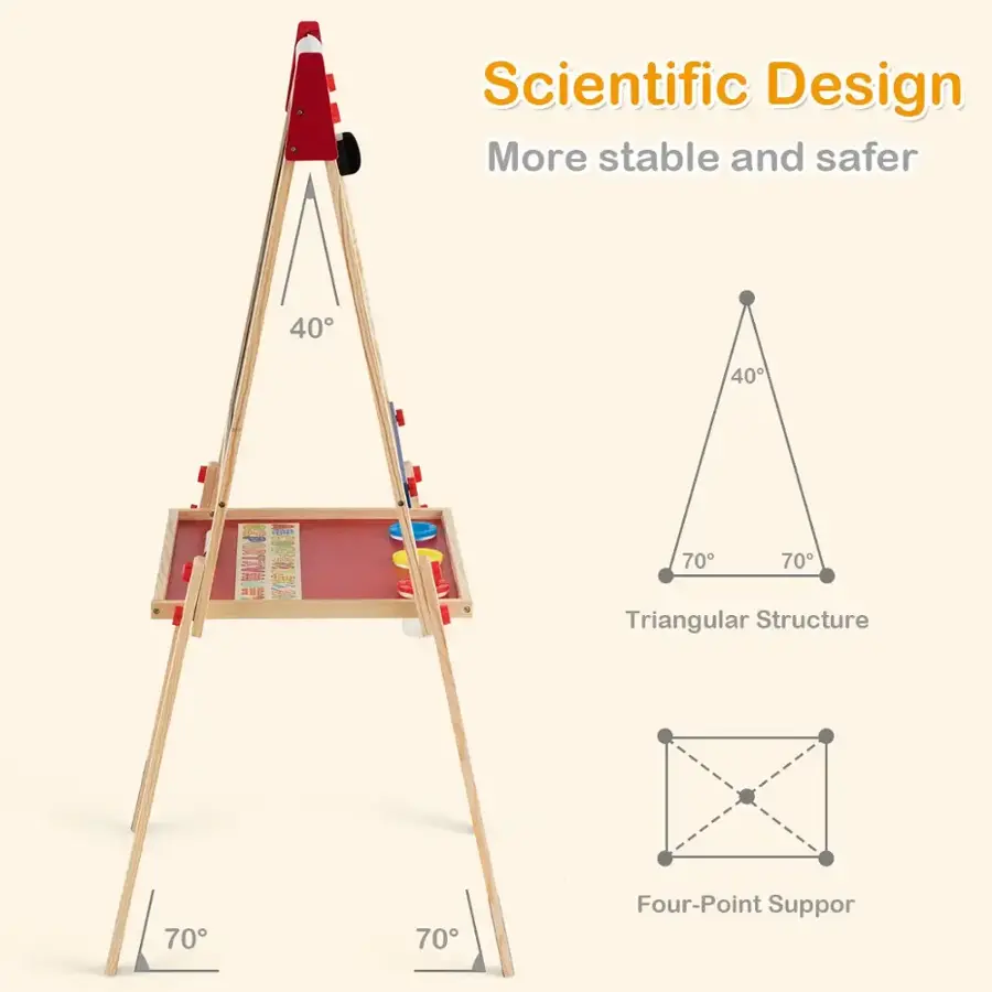 Scientific Design: More stable and safer. Triangular Structure: 70 70. Four-Point Support: 40 40.