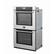 Angle. Forno Appliances - 30" Built-In Electric Double Wall Oven with Convection - Silver.