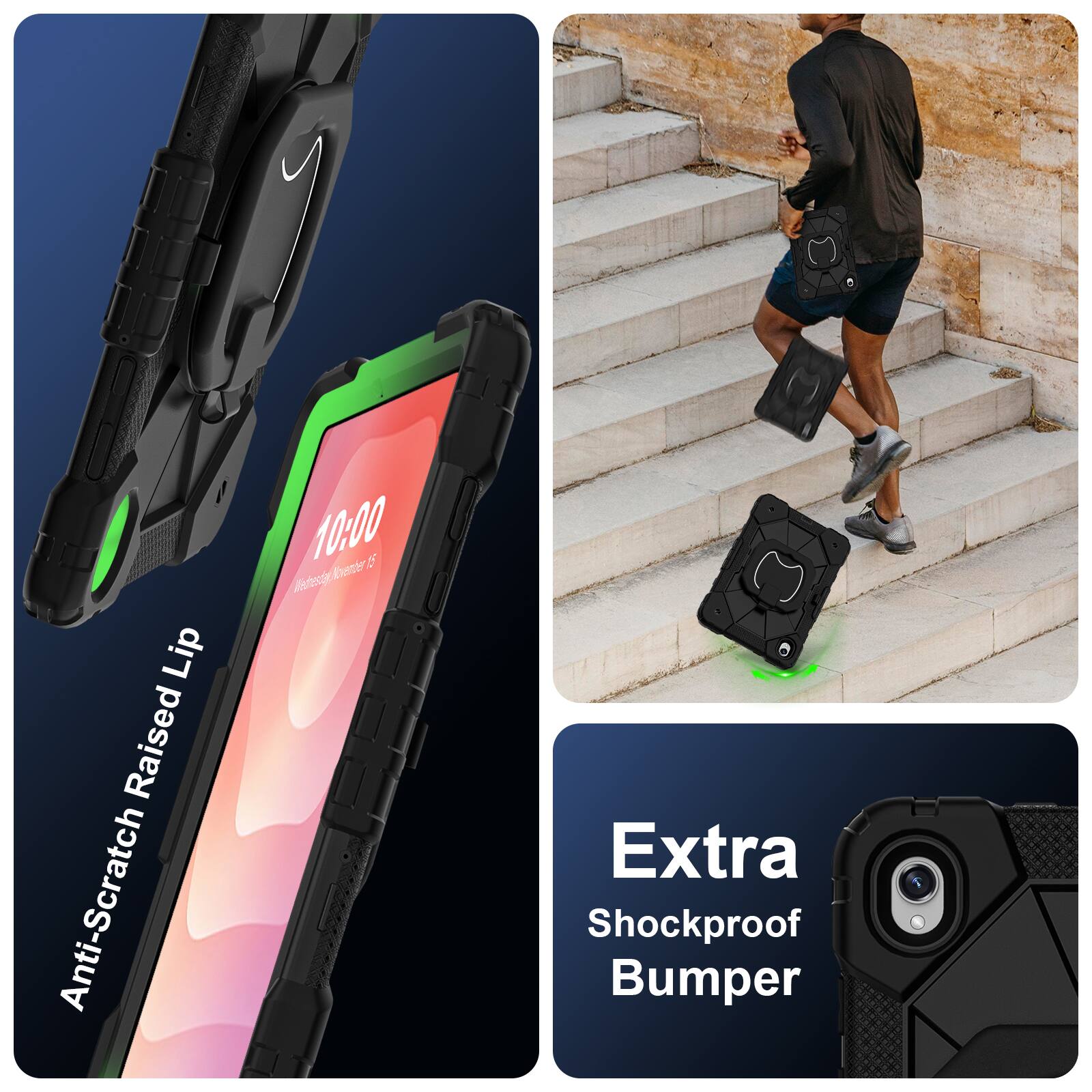 Lip Raised Anti-Scratch  
10:00  
Wednesday, November 15  
Extra Shockproof Bumper