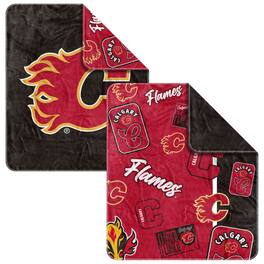 Logo Brands - Calgary Flames 50" x 60" Dream Weave Throw Blanket - Red