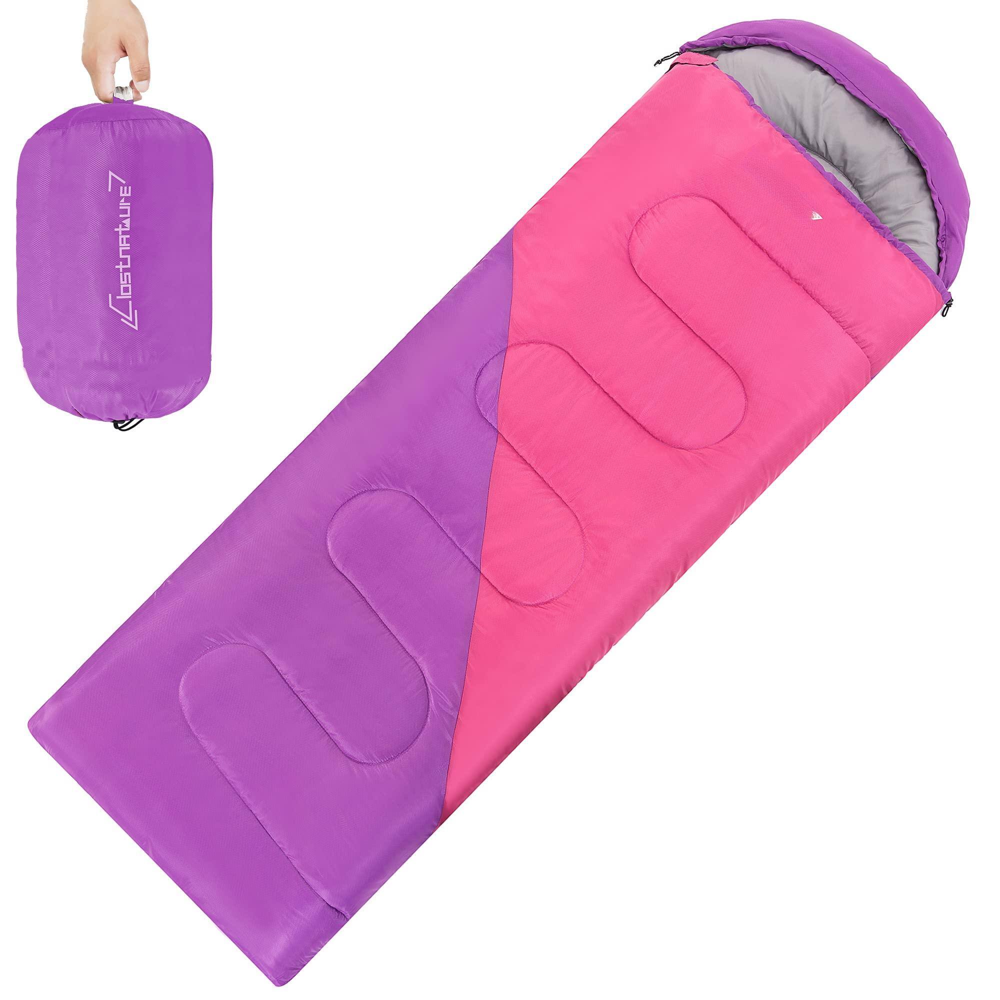 Front. Skar Audio - Sleeping Bag For Adults And Lightweight Camping Youths Ultralight Backpacking Cold Weather Sack Included right - Purple 3 Lbs.