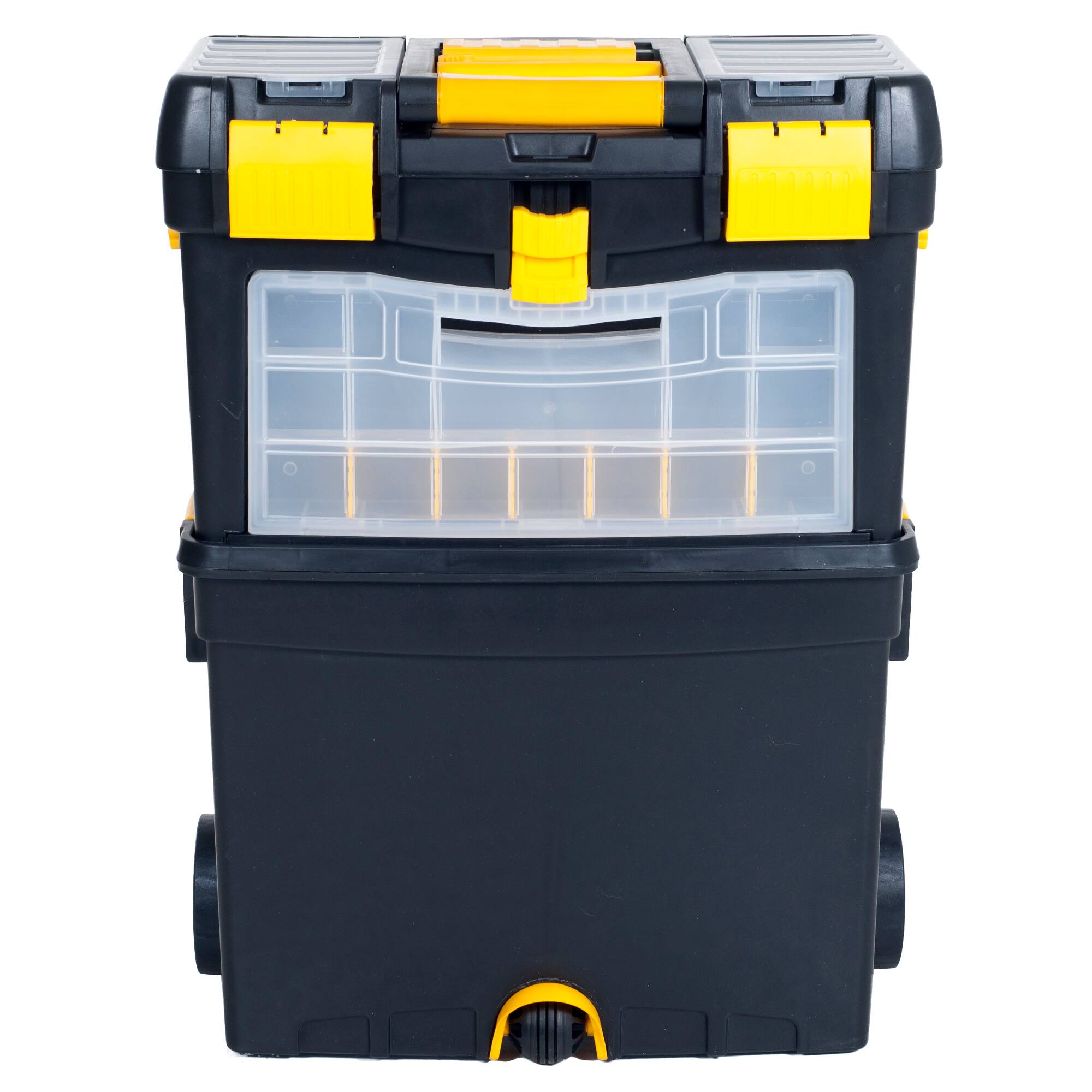 Alt View 1. Stalwart - Portable Tool Box with Wheels - Black/Yellow.