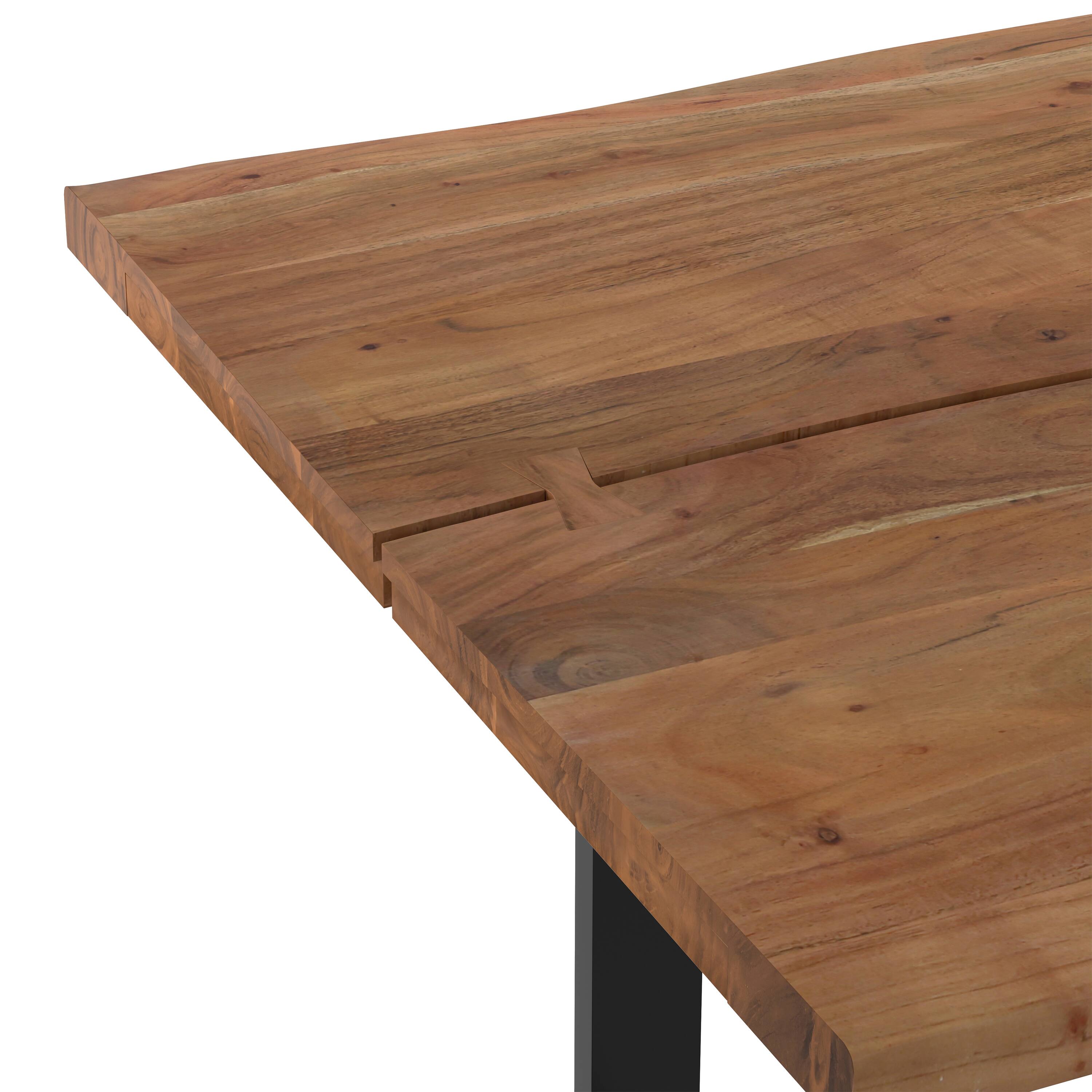 Alt View 4. Simpli Home - Fieldcrest 72 inch x 36 inch Rectangle Modern Industrial Dining Table in Natural - Natural.