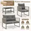 Come in 2 Boxes Product Dimensions Transportation time may vary per box:

* 27.5" x 18" x 22" x 14"
* 25.5" x 21" x 4" x 24"

Weight Capacity:

* 25" x 40" x 70 lbs
* 45 lbs

Tabletop Storage Shelf:

* 26" x 12" x 42.5"
* 400 lbs

Each Chair/Loveseat:

* 26" x 12" x 42.5"
* 400 lbs