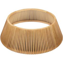 Best Choice Products - 36in Wood Slatted Christmas Tree Collar - Natural