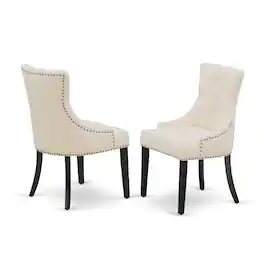 East West Furniture - Dining Room Set Black - Brown
