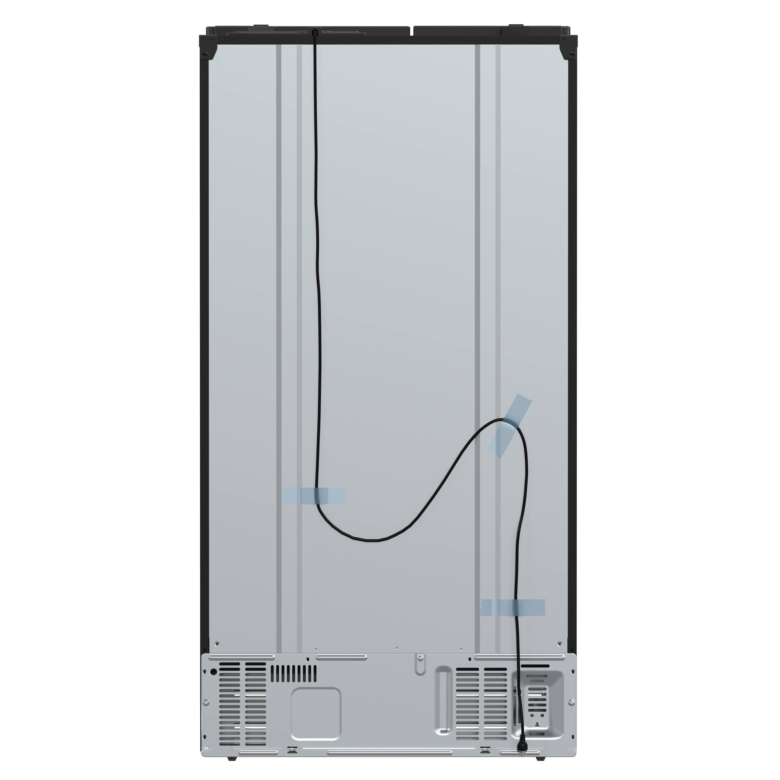 Back. Forno Appliances - Salerno 20 Cu. Ft. Side-by-Side Counter-Depth Refrigerator with Ice and Water Dispenser - Black.