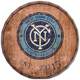 Fan Creations - New York City FC 24'' Established Date Barrel Top Wall Art - Multicolor