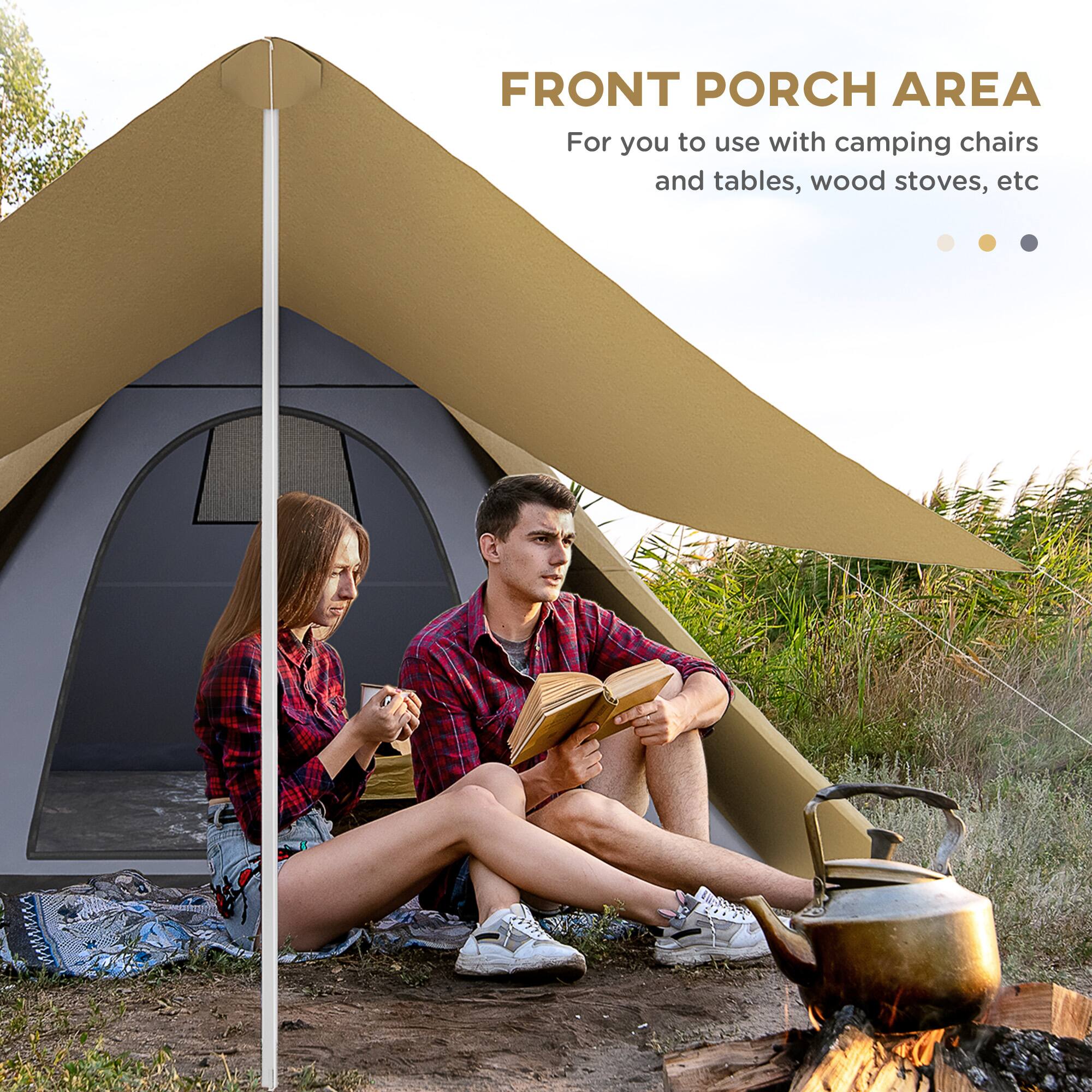 FRONT PORCH AREA  
For you to use with camping chairs and tables, wood stoves, etc.