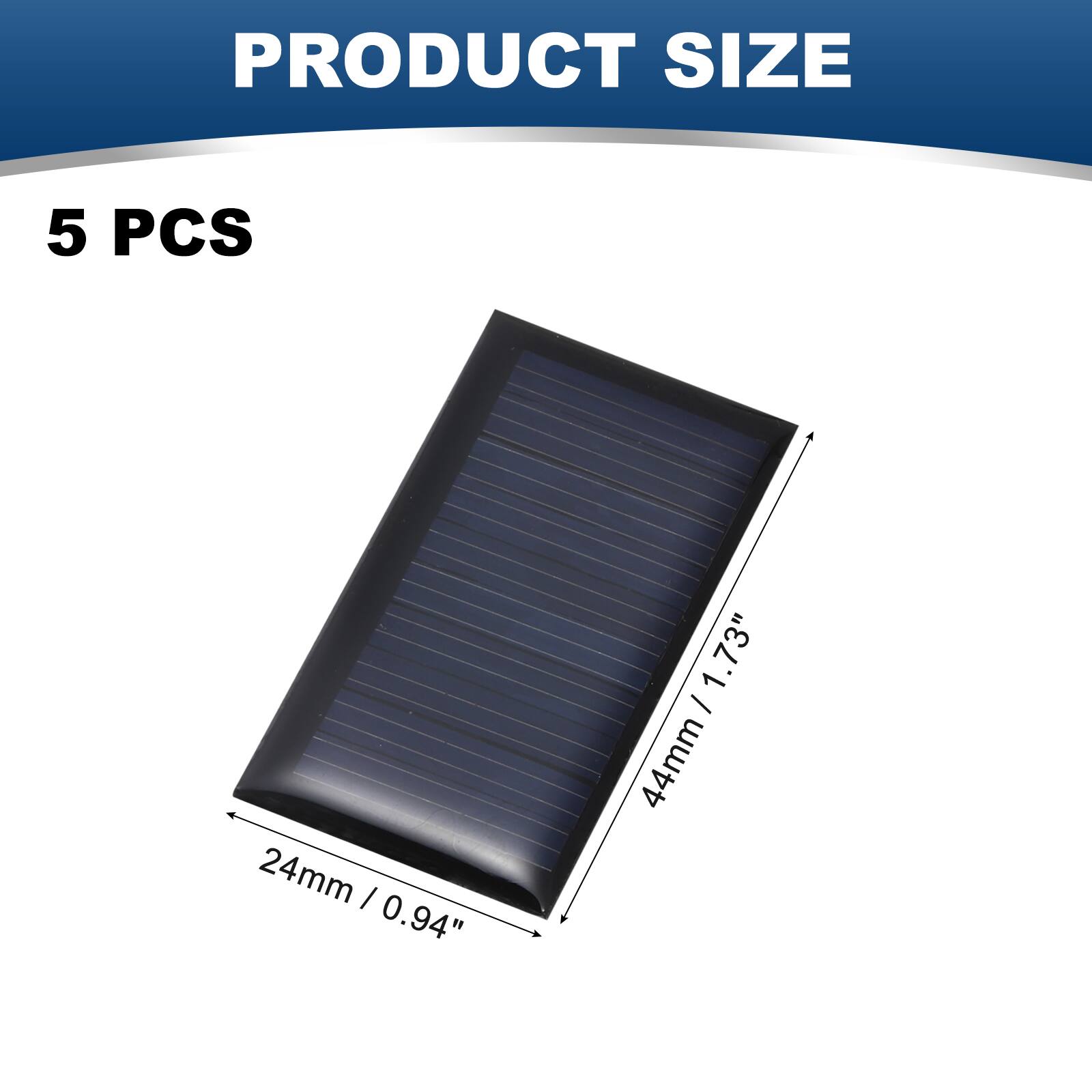 PRODUCT SIZE

5 PCS

24mm / 0.94" x 44mm / 1.73"
