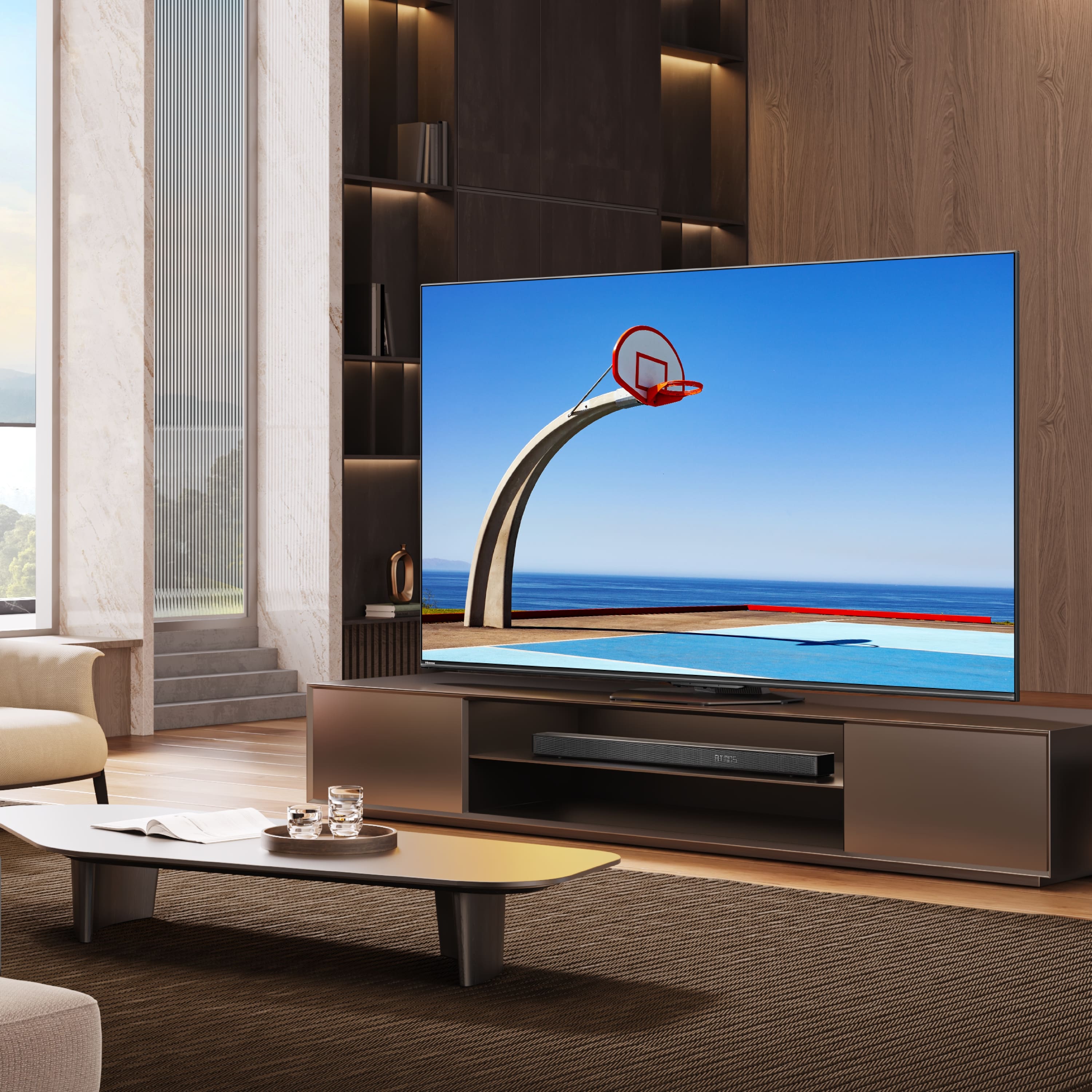 Alt View 18. Hisense - 75" Class U8 Series Mini-LED 4K UHD QLED Smart Google TV (2024) - Black.