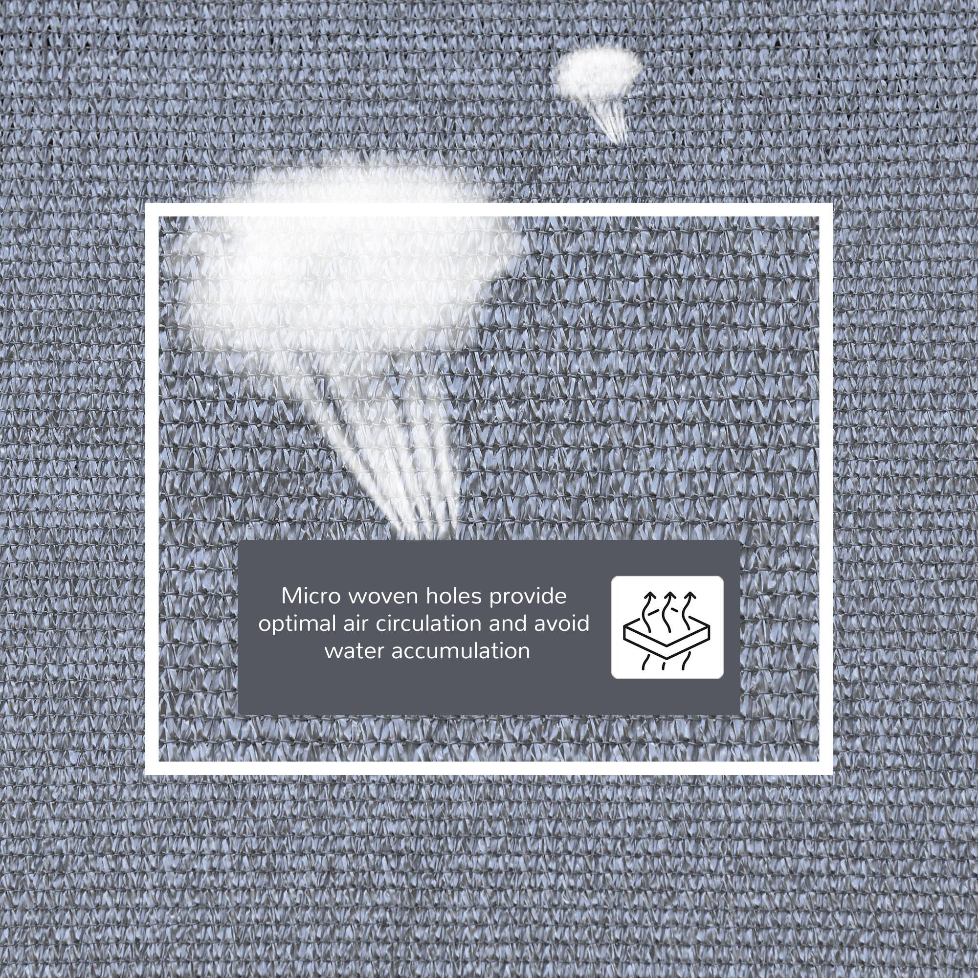 Micro woven holes provide optimal air circulation and avoid water accumulation.