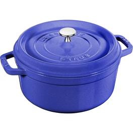 Staub - Cast Iron Round Dutch Oven, Made in France, 4-qt - Blueberry