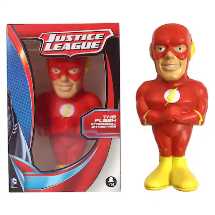 JUSTICE LEAGUE THE FLASH STRESSDOLL ANTIESTRES C T COMICS +14