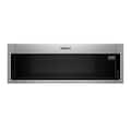 Whirlpool - 1.1 Cu. Ft. Low Profile Over-the-Range Microwave Hood Combination with Hidden Control Panel - Stainless Steel
