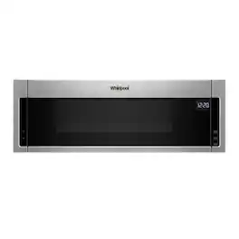 Whirlpool - 1.1 Cu. Ft. Low Profile Over-the-Range Microwave Hood Combination with Hidden Control Panel - Stainless Steel