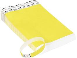 Advantus - Sequentially Numbered Crowd Control Wristbands, 500/Pack - Yellow