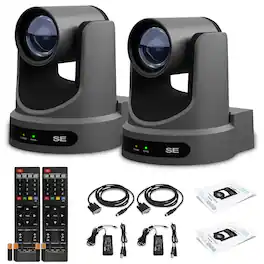2 x PTZOptics Move SE PTZ Camera with 20x Optical Zoom (PT20X-SE-GY-G3) - Gray