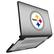 Alt View 1. Keyscaper - Pittsburgh Steelers Linen MacBook Case - Air 15 in - Multicolor.