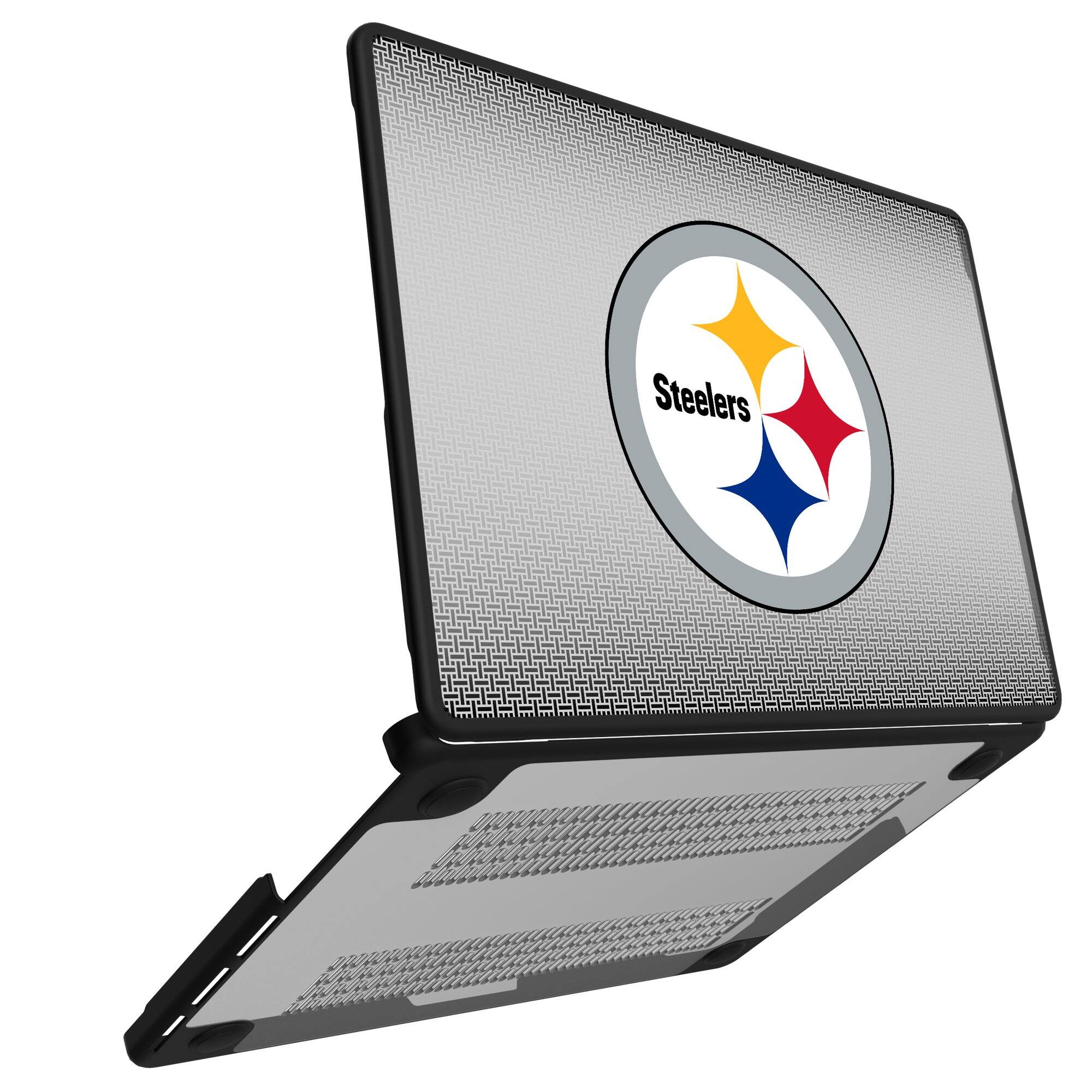 Alt View 1. Keyscaper - Pittsburgh Steelers Linen MacBook Case - Air 15 in - Multicolor.