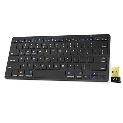 Pacoar Cade - Wireless Ultra Slim Dual With Media Hotkeys For Mac/ipad/iphone/computer/pc/desktop/laptop/surface And - Black