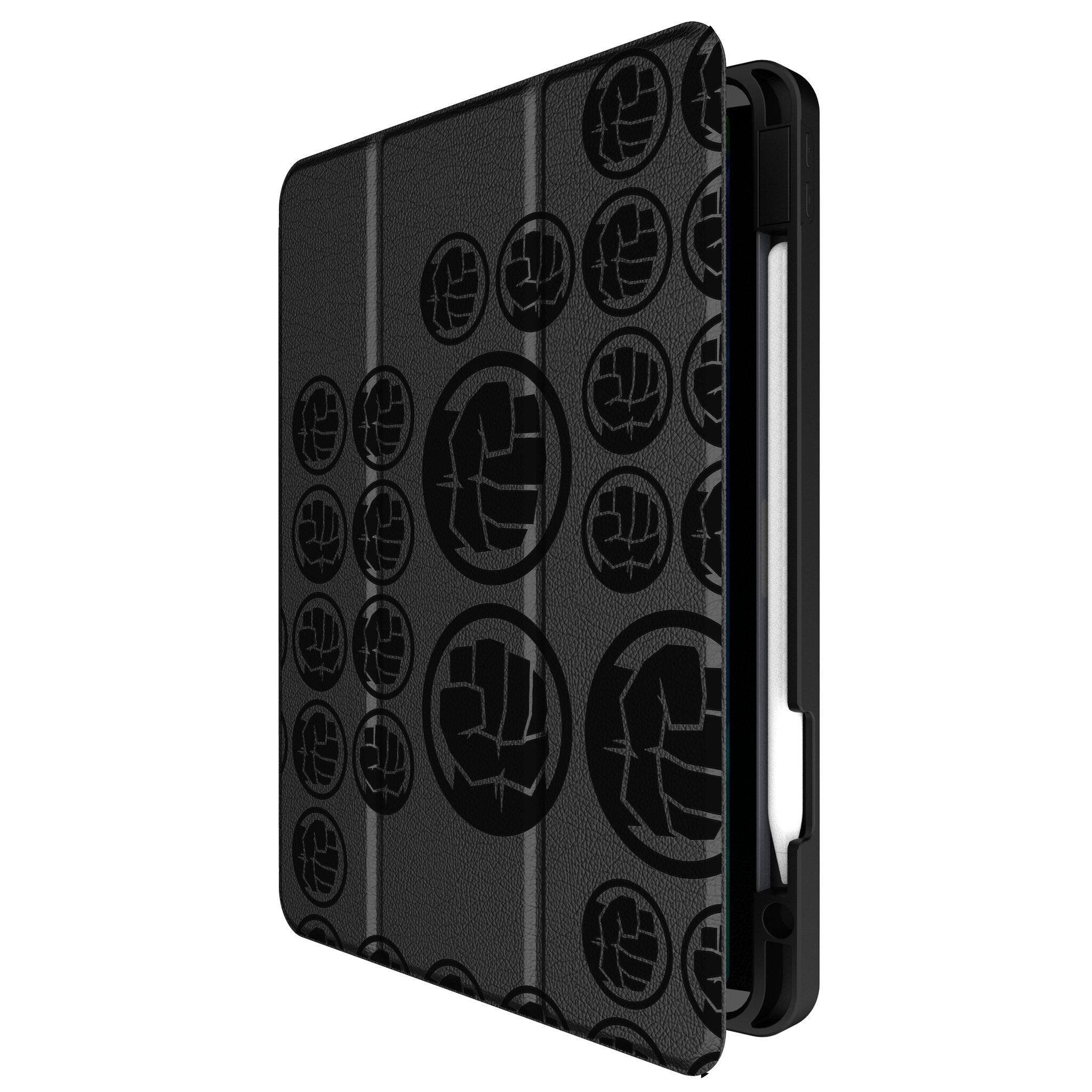 Angle. Keyscaper - Marvel Sigil Tablet Case - Apple iPad Air (4th Gen) - Hulk.