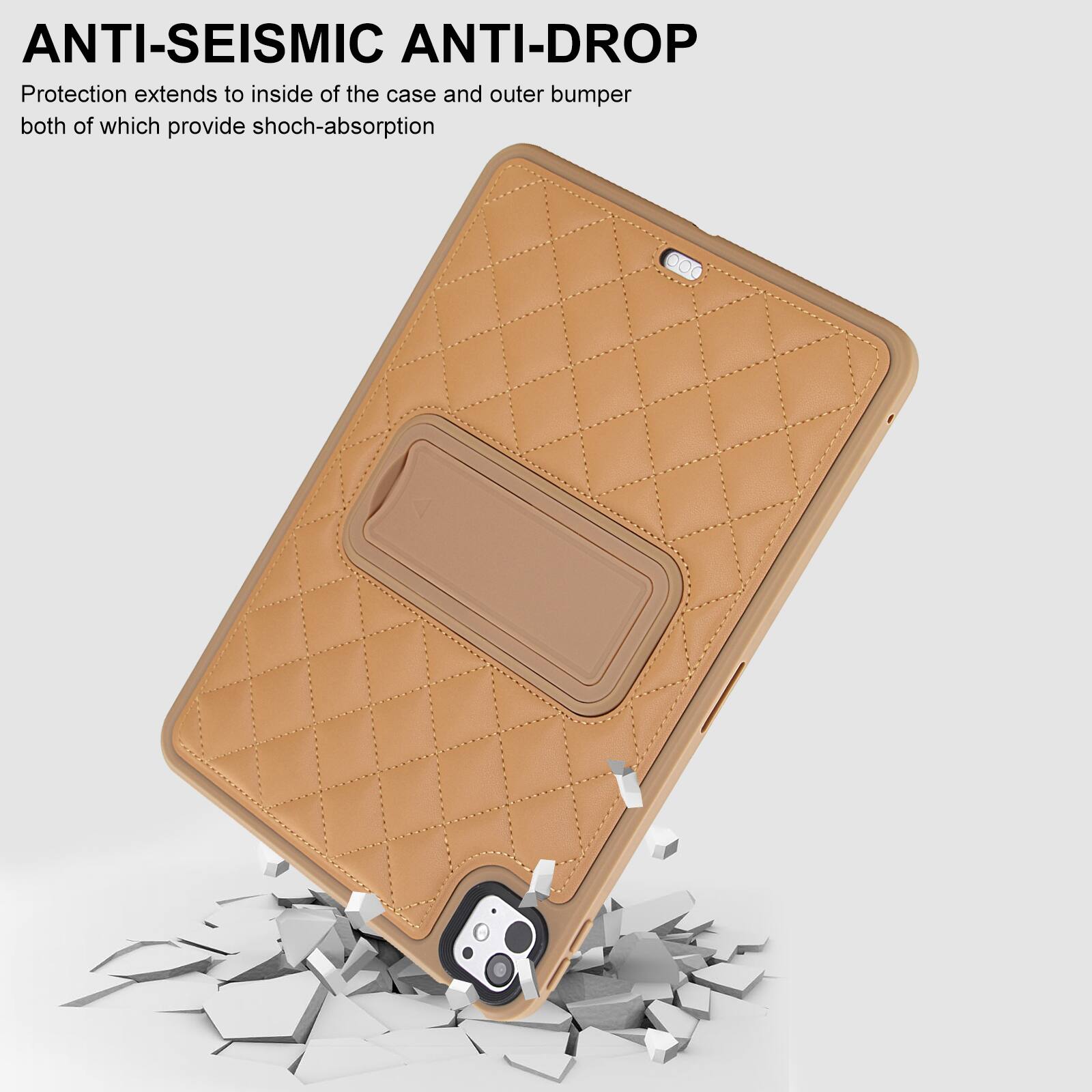 ANTI-SEISMIC ANTI-DROP  
Protection extends to inside of the case and outer bumper both of which provide shock-absorption